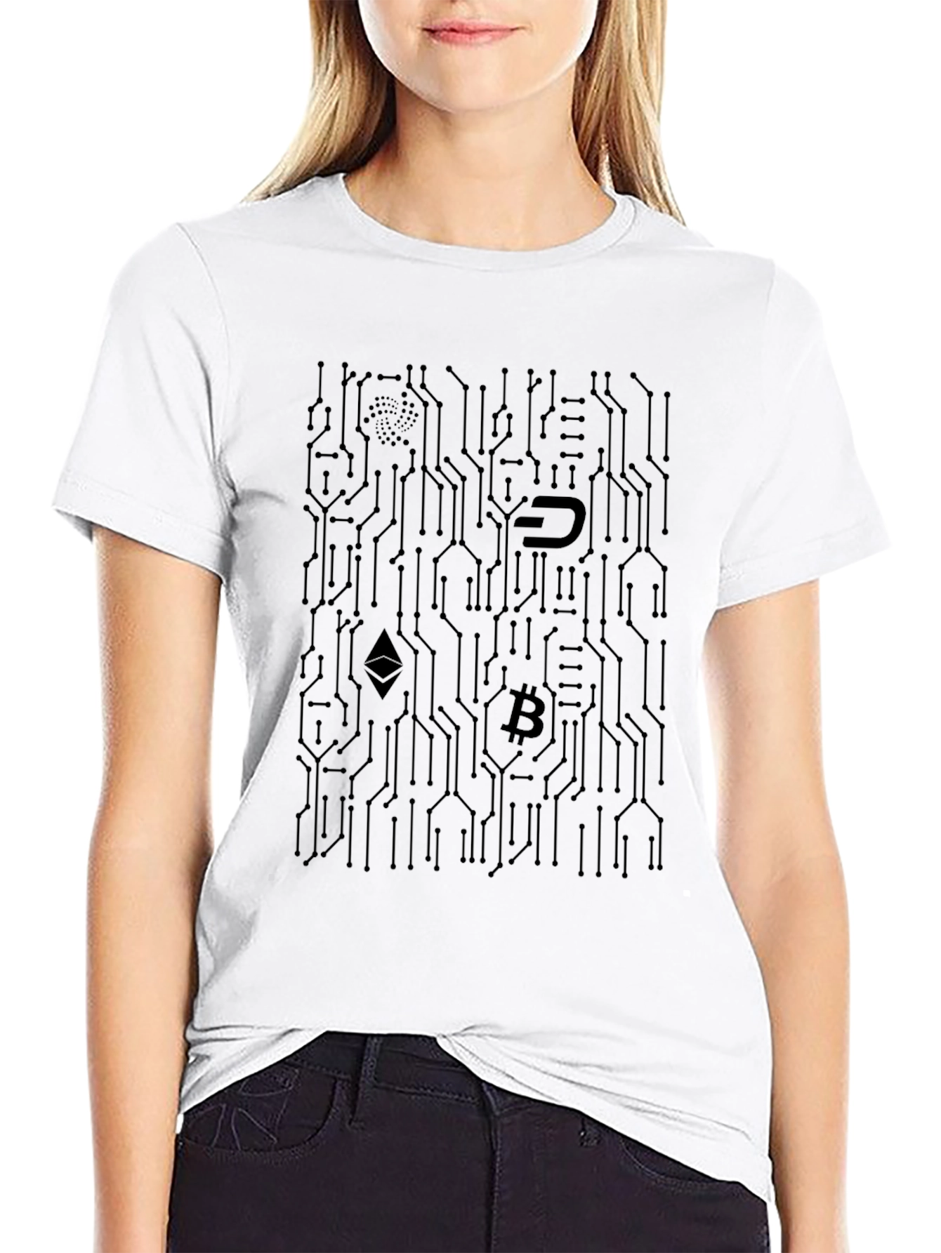 Crypto Circuit Board T-Shirt - Black