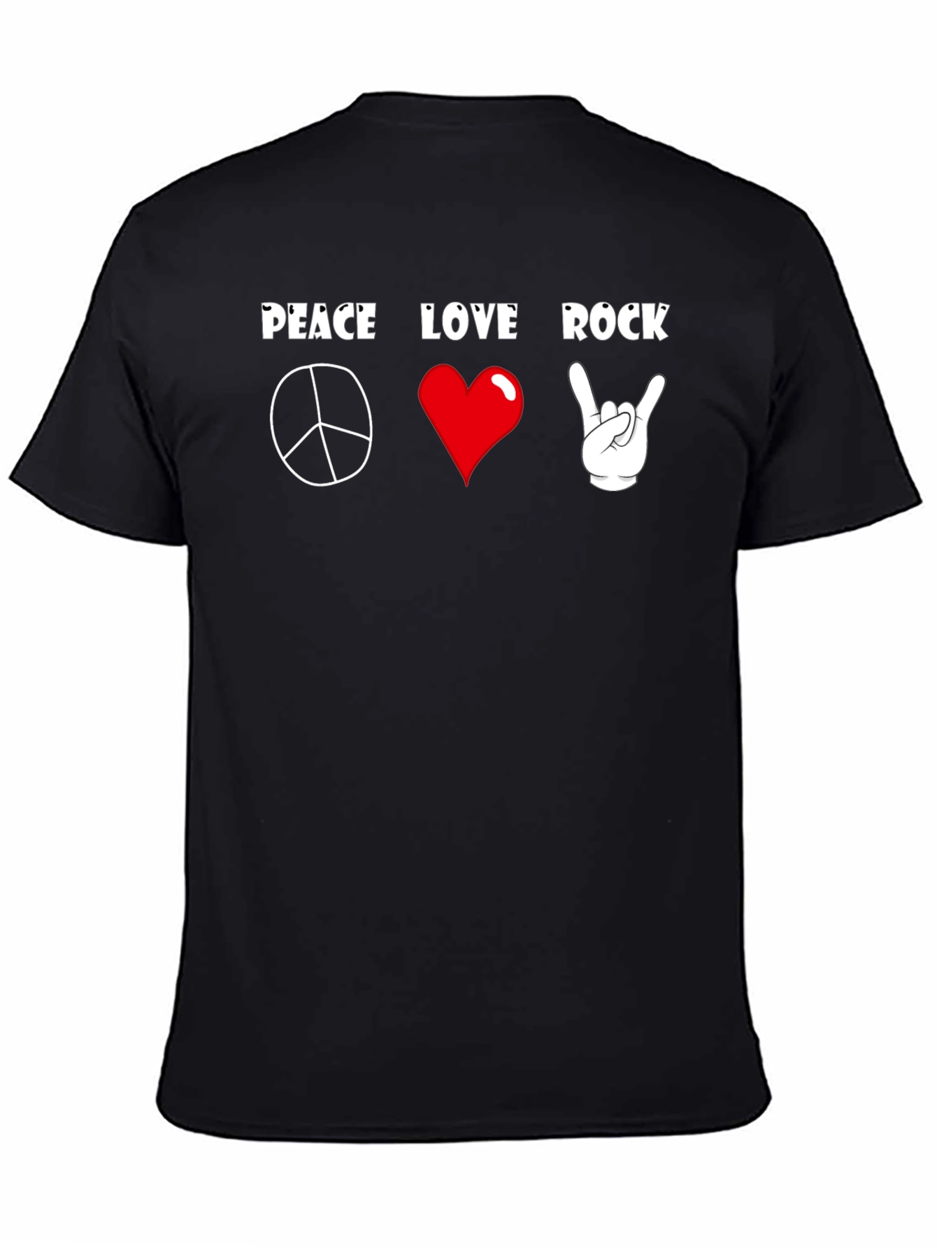 Peace Love Rock T-Shirt - Classic Graphic Tee