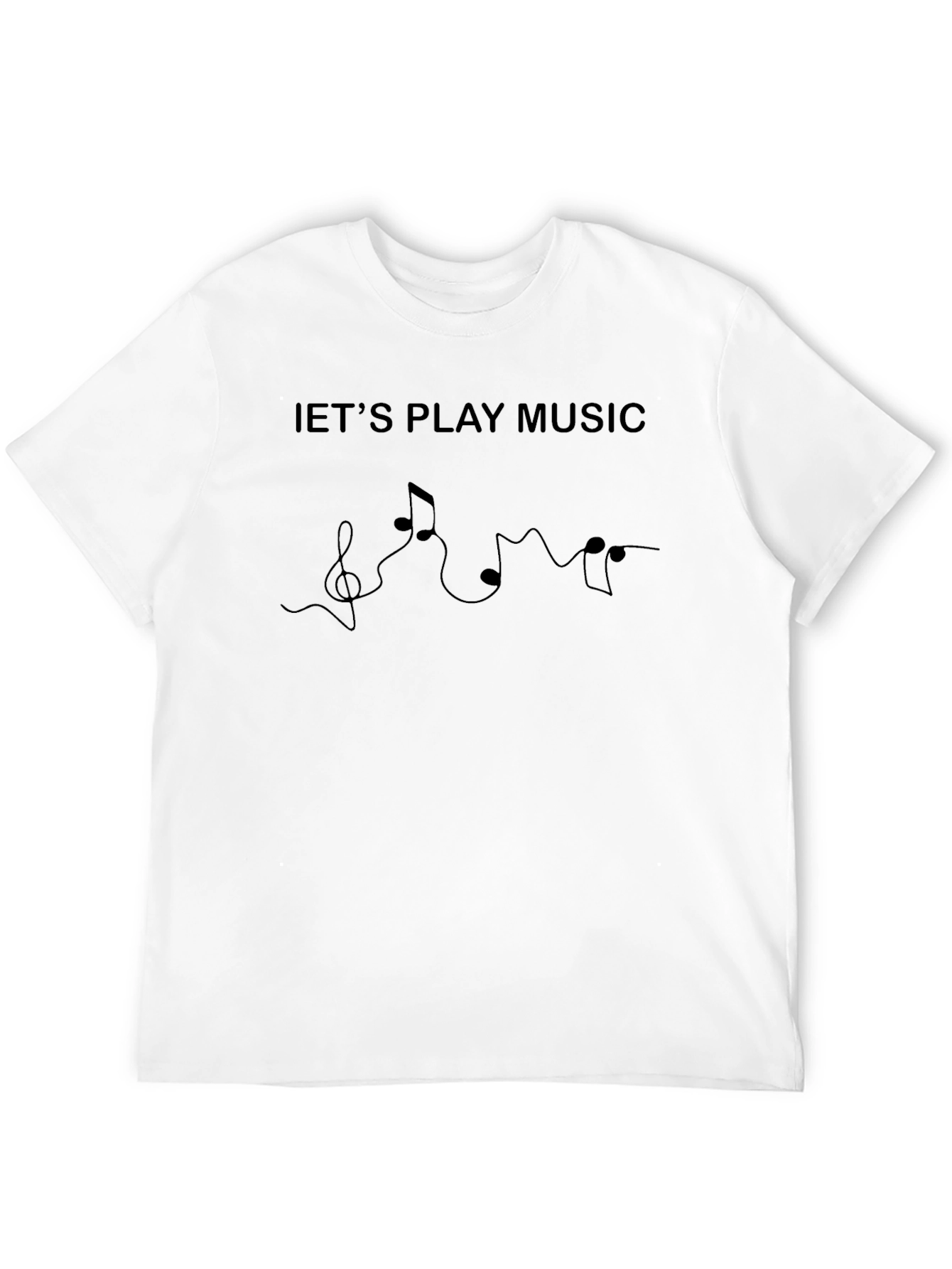 Lets Play Music Black Graphic Tee