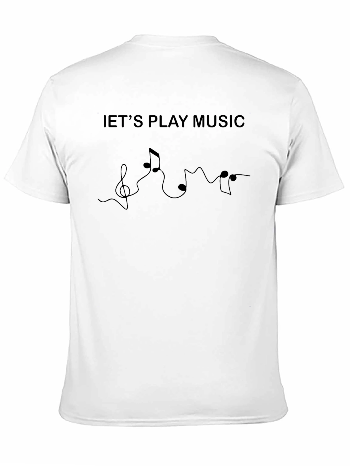 Lets Play Music Black Graphic Tee