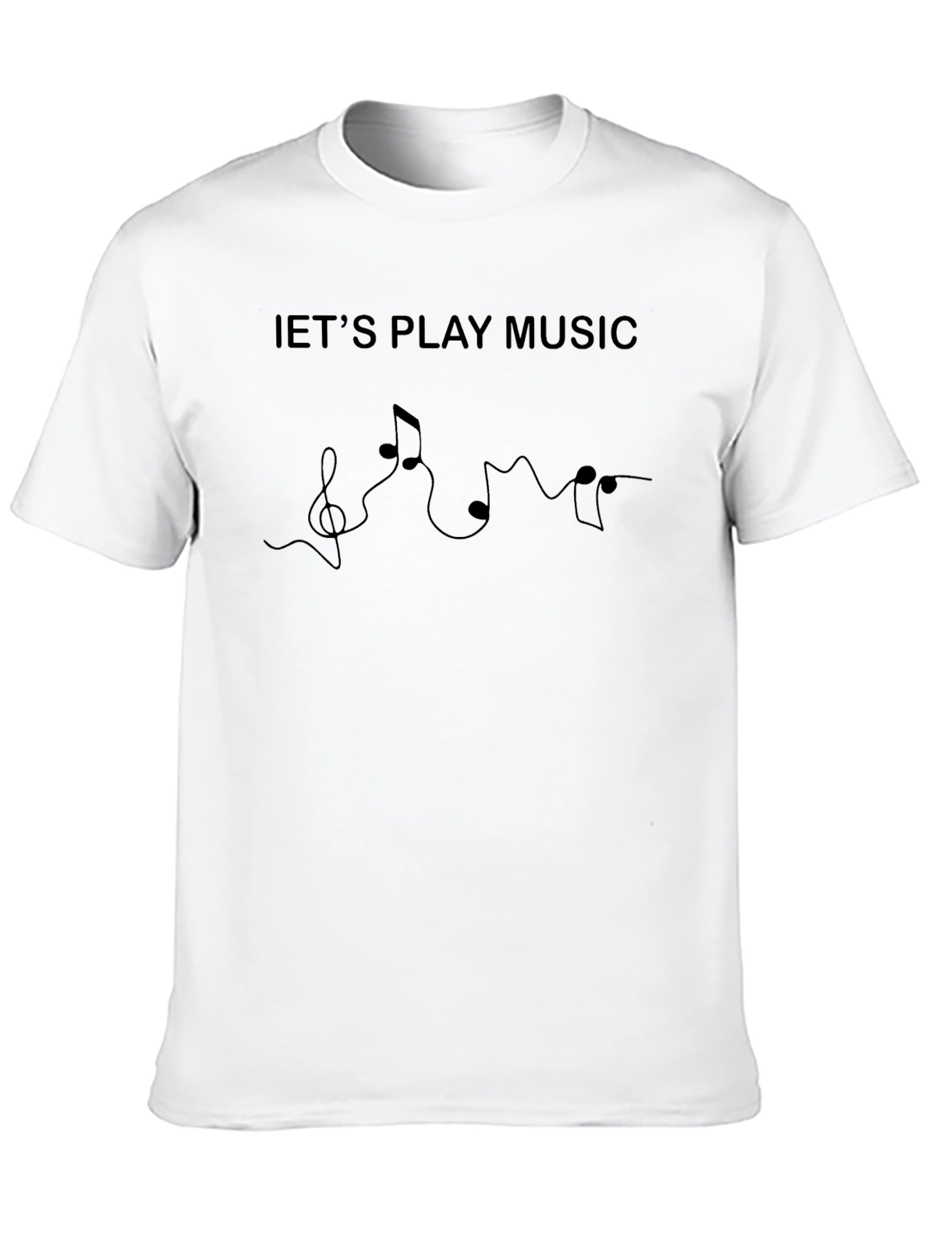 Lets Play Music Black Graphic Tee
