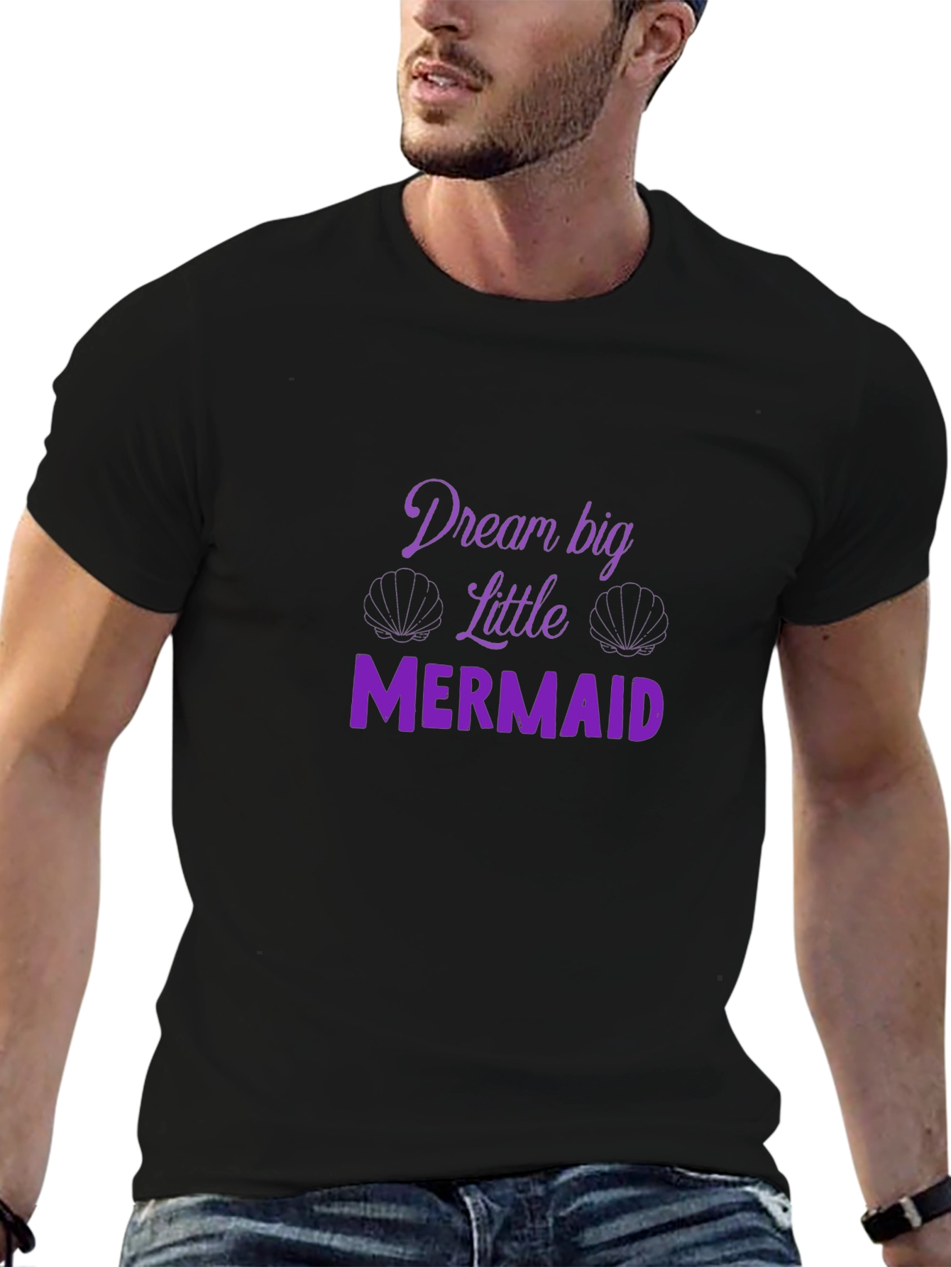 Dream Big Little Mermaid Black T-Shirt
