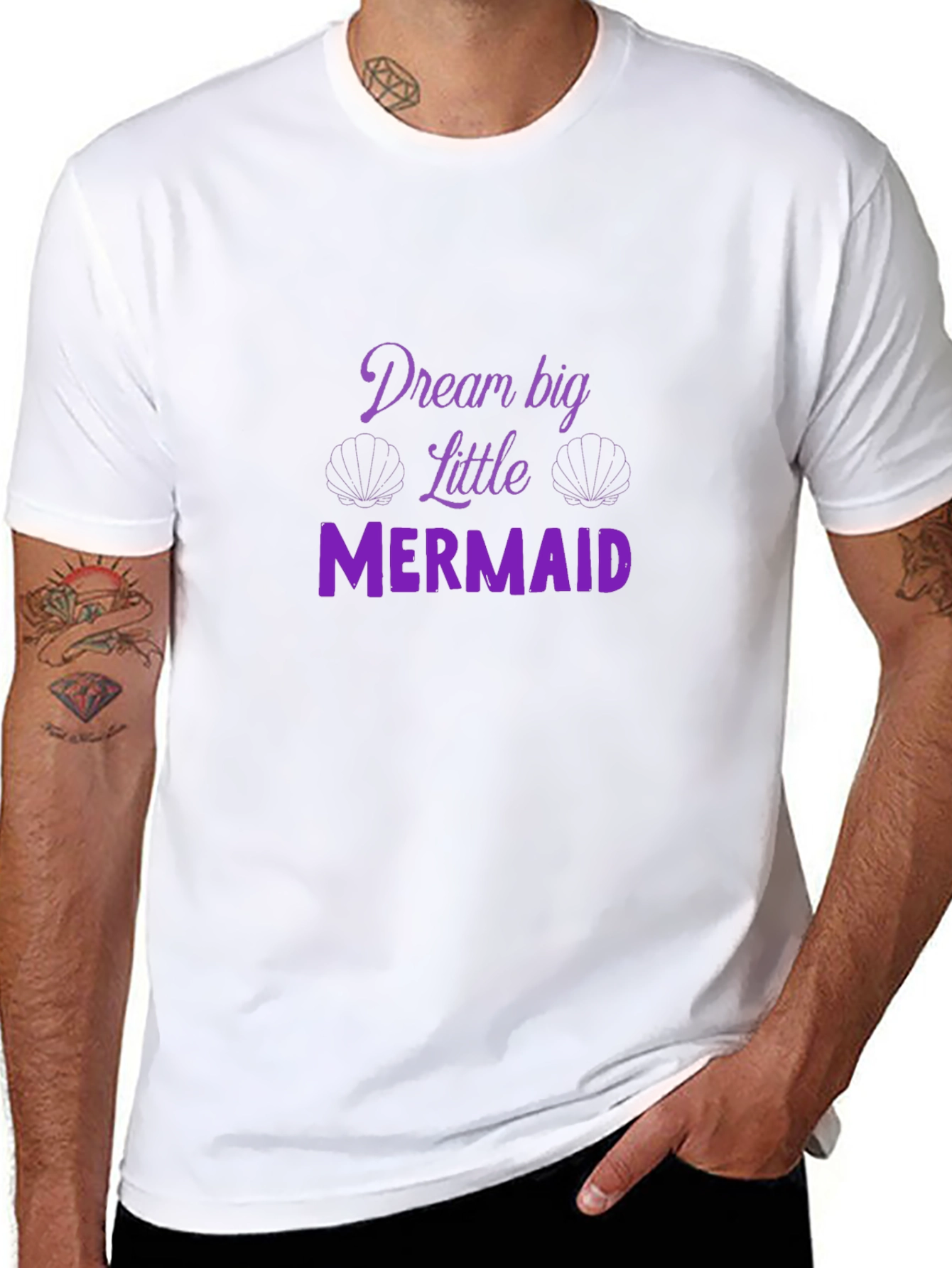 Dream Big Little Mermaid Black T-Shirt
