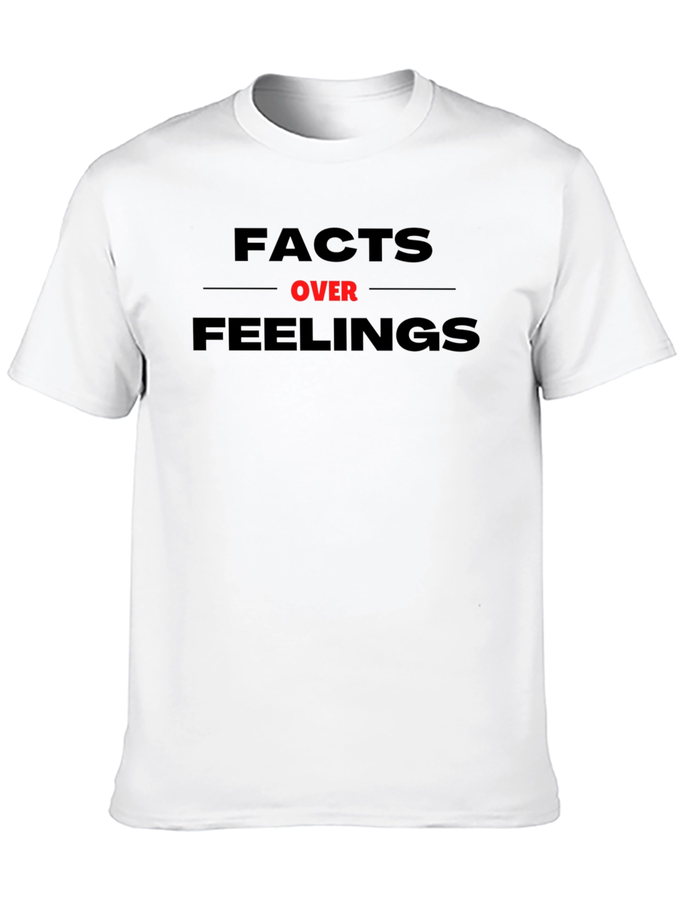 Facts Over Feelings Graphic Tee - Black