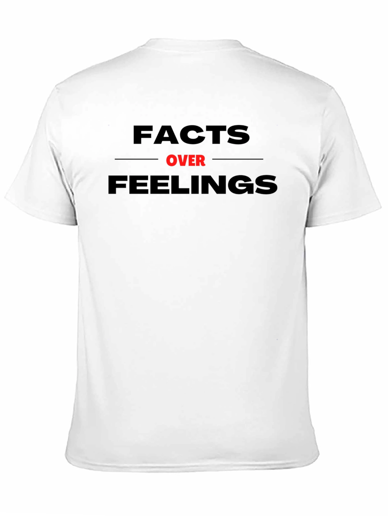 Facts Over Feelings Graphic Tee - Black