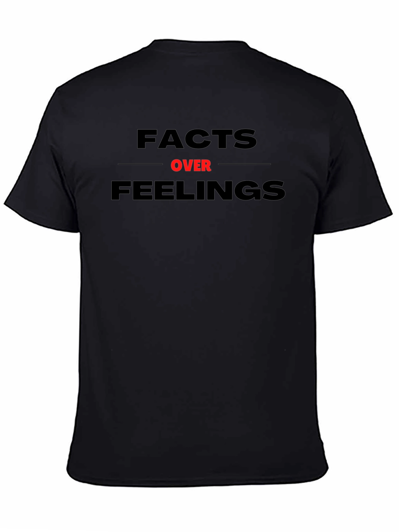 Facts Over Feelings Graphic Tee - Black