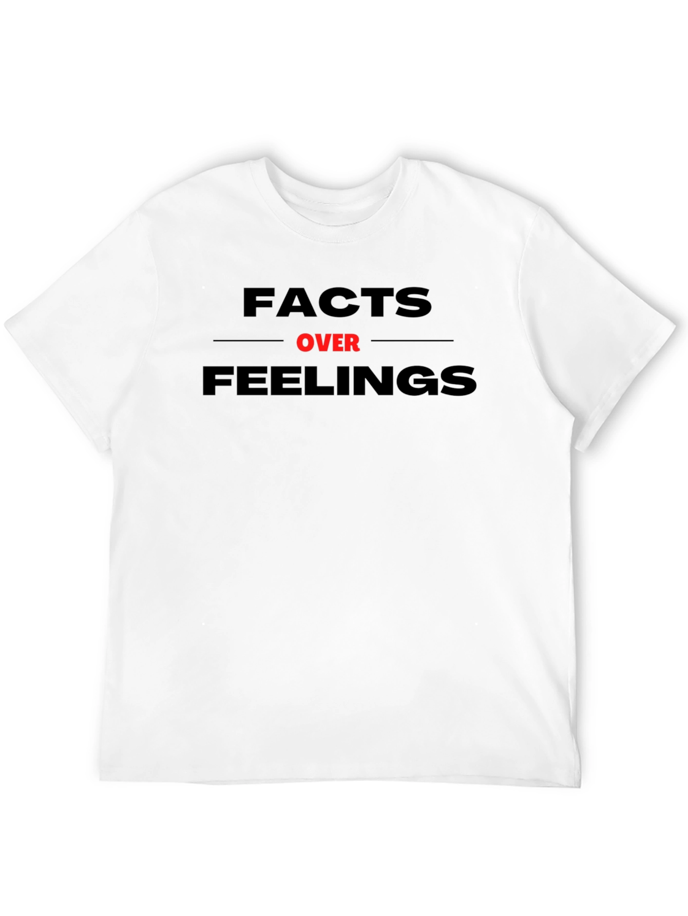 Facts Over Feelings Graphic Tee - Black