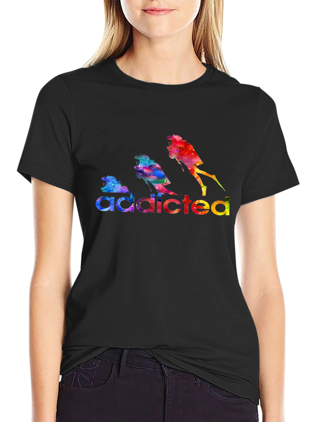 Addicted Diver Watercolor Tee