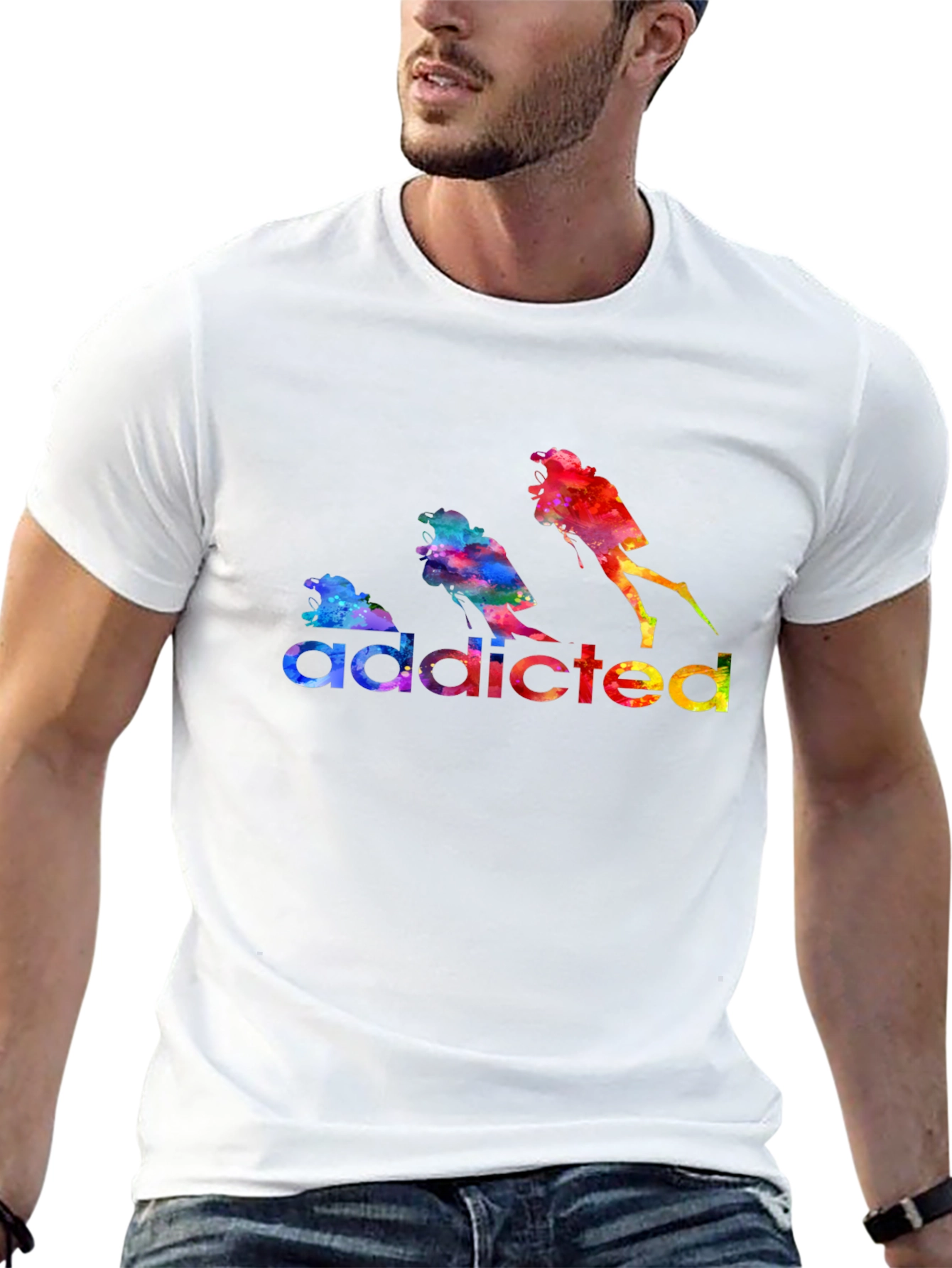 Addicted Diver Watercolor Tee