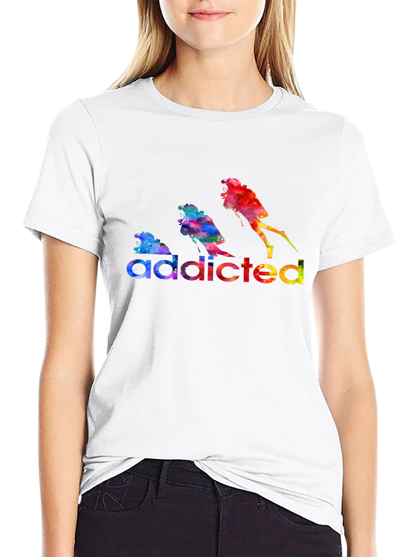Addicted Diver Watercolor Tee