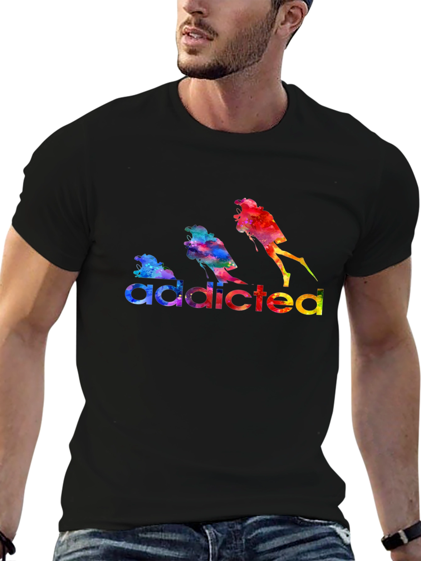 Addicted Diver Watercolor Tee