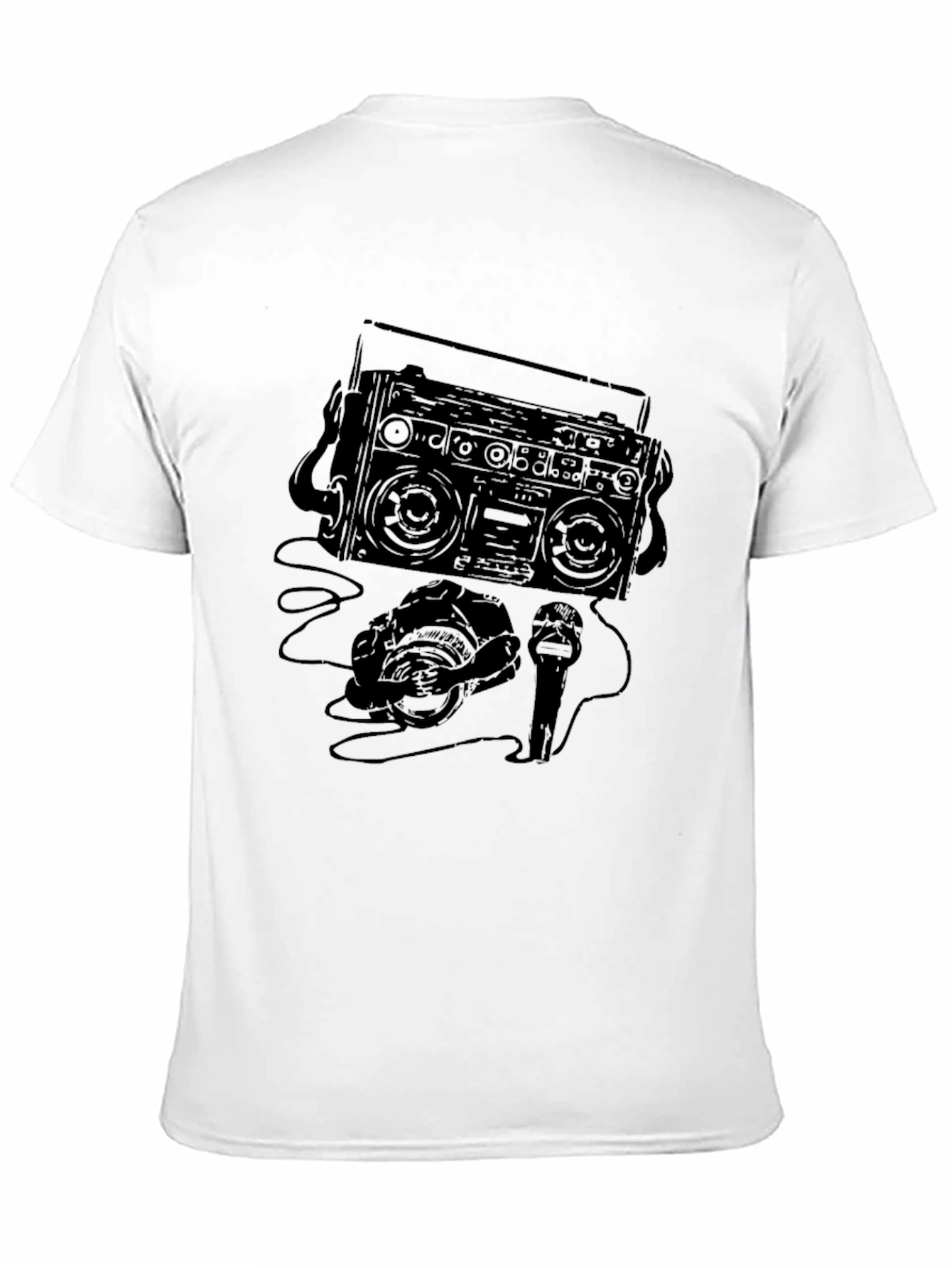 Retro Boombox Graphic T-Shirt - Classic Style