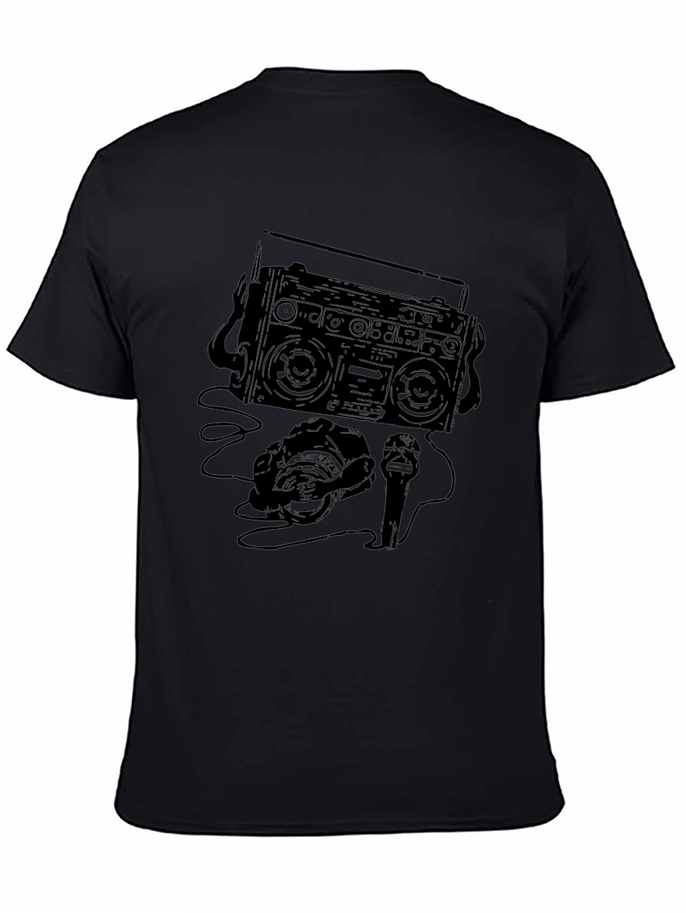 Retro Boombox Graphic T-Shirt - Classic Style