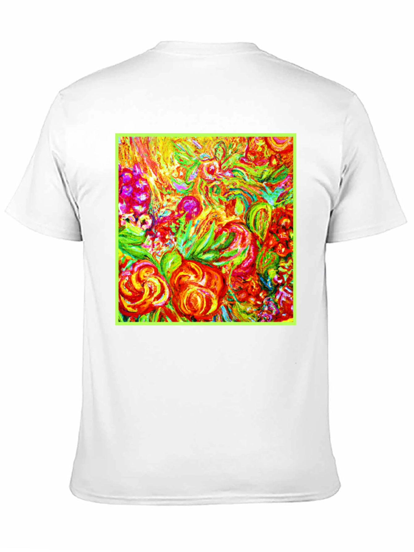 Vibrant Floral Art Print T-Shirt - Unique Design