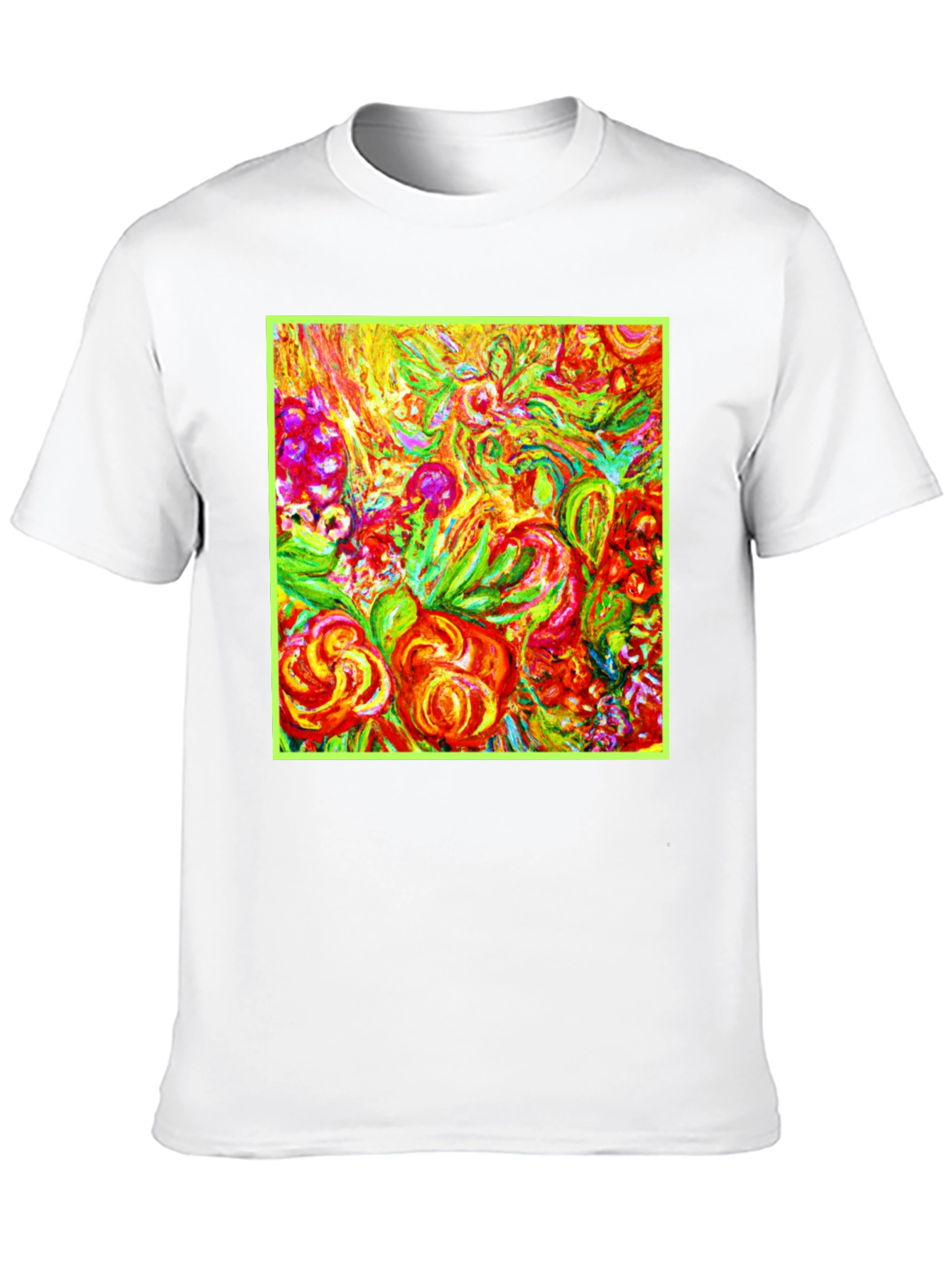 Vibrant Floral Art Print T-Shirt - Unique Design