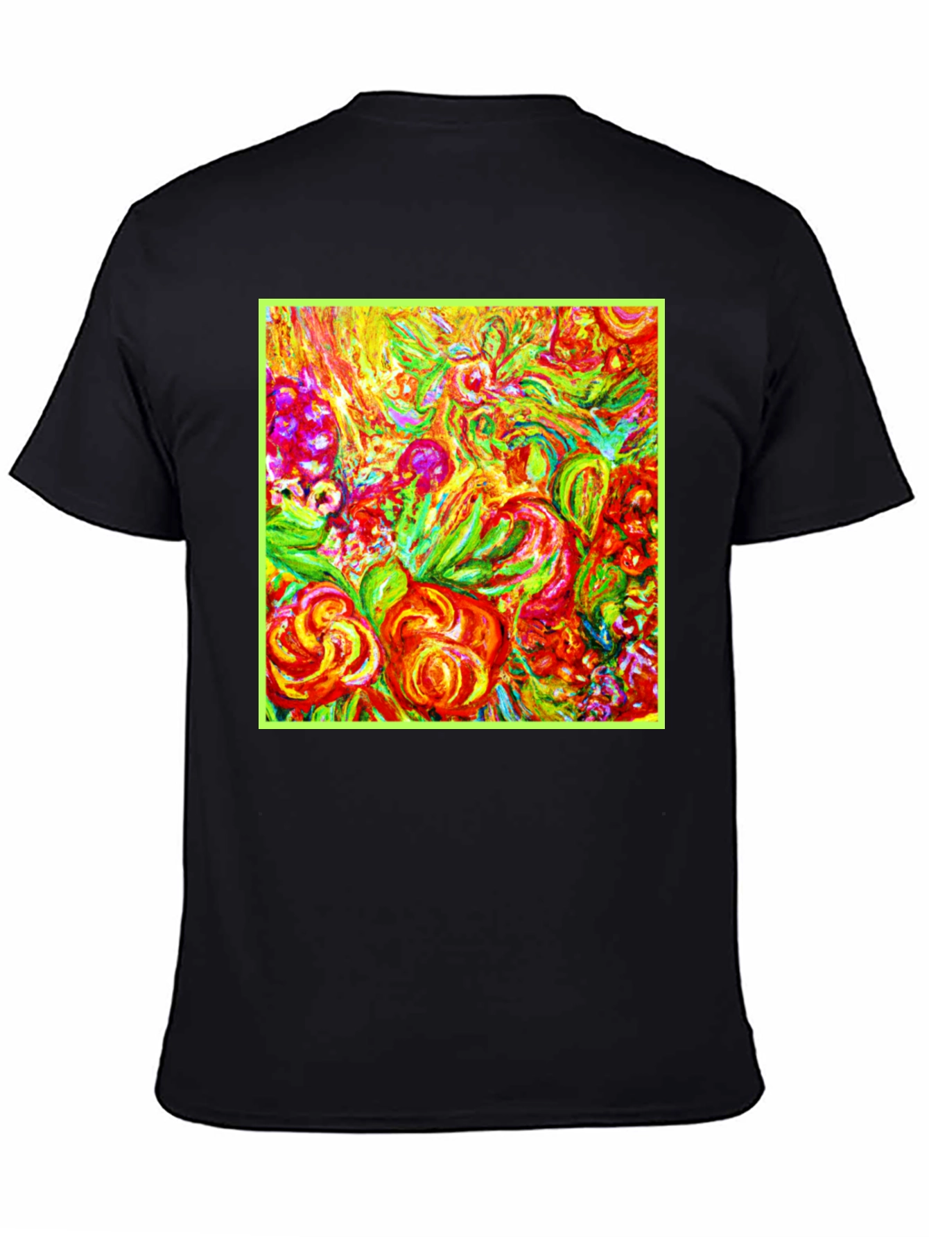 Vibrant Floral Art Print T-Shirt - Unique Design