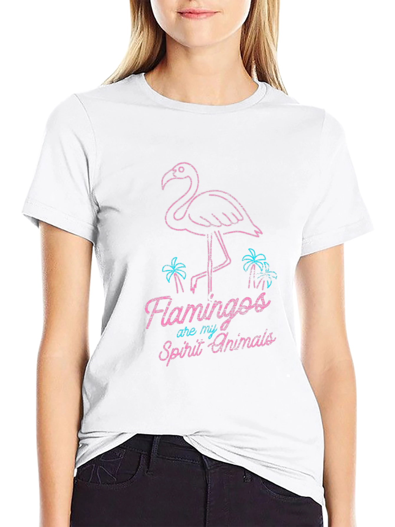 Flamingo Spirit Animal Graphic Tee