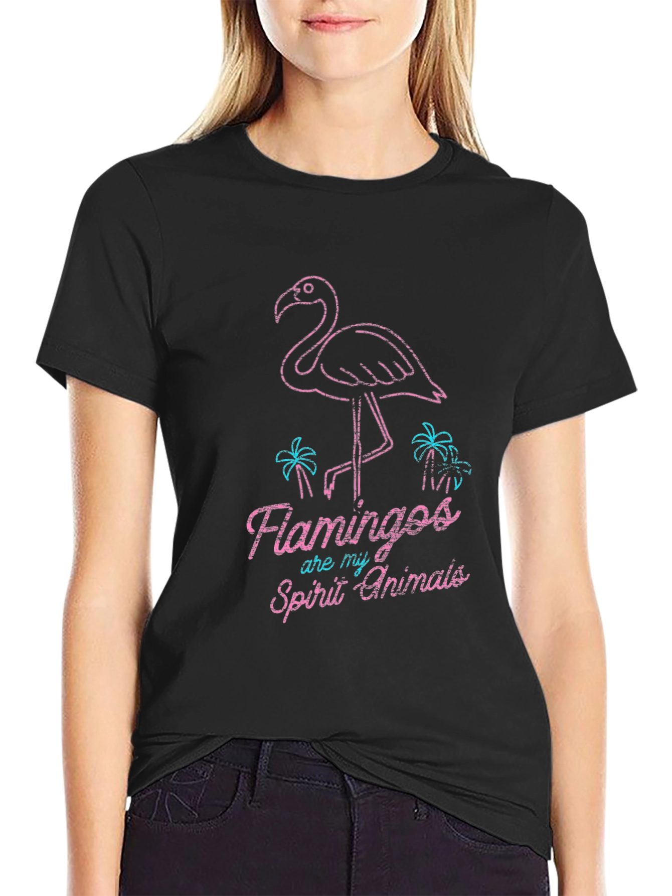 Flamingo Spirit Animal Graphic Tee