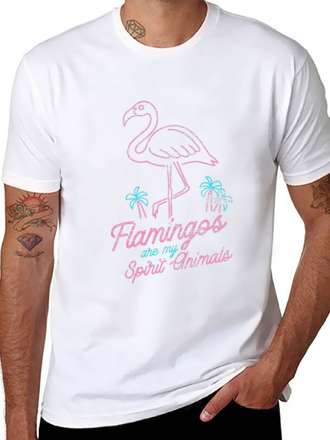 Flamingo Spirit Animal Graphic Tee