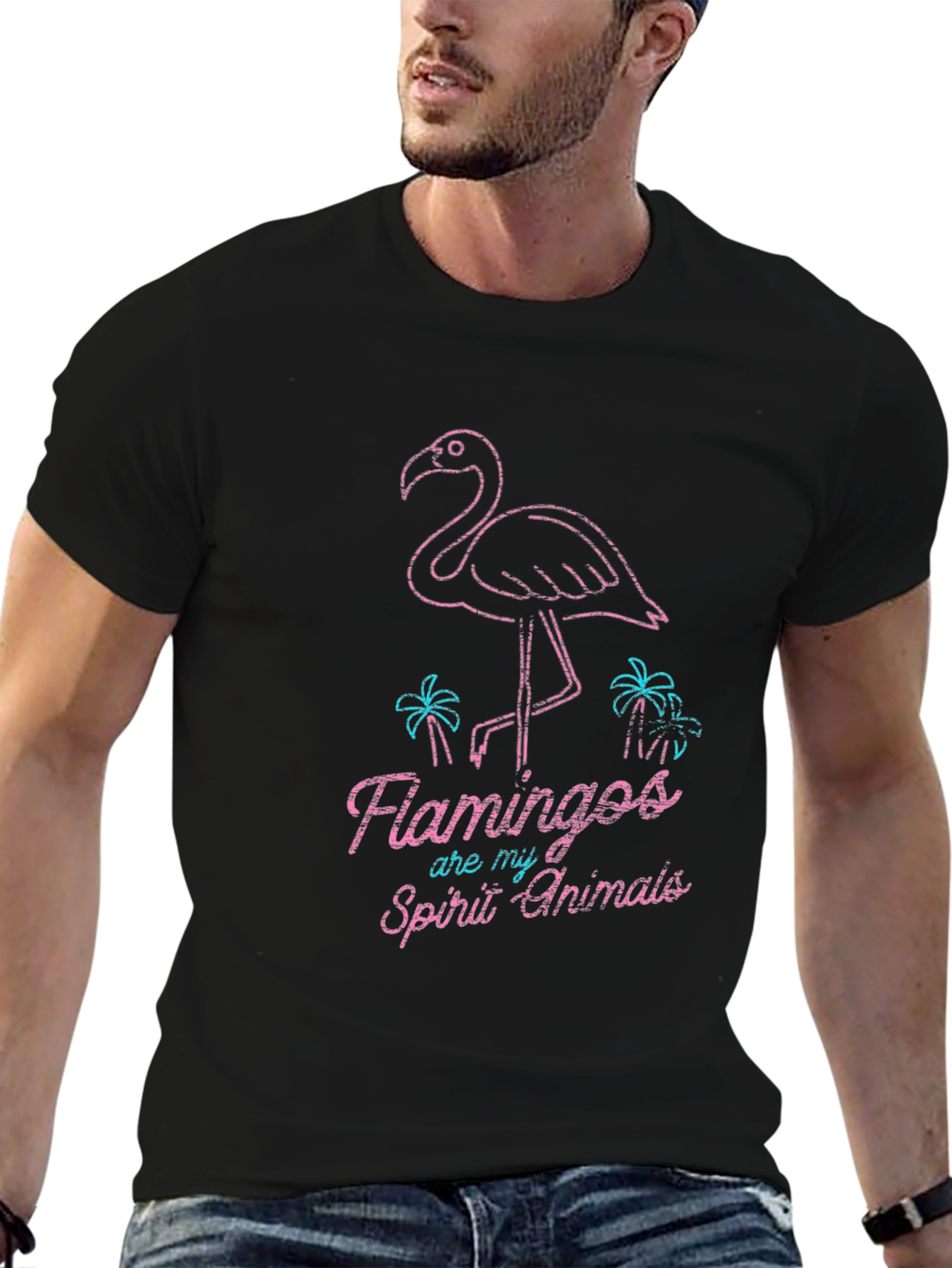 Flamingo Spirit Animal Graphic Tee