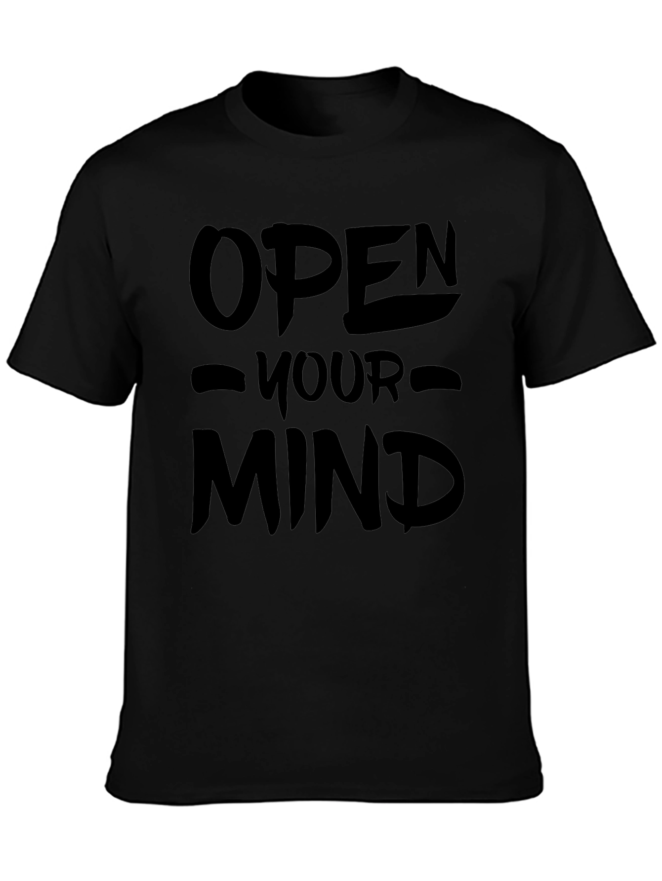 Open Your Mind Graphic T-Shirt - Black