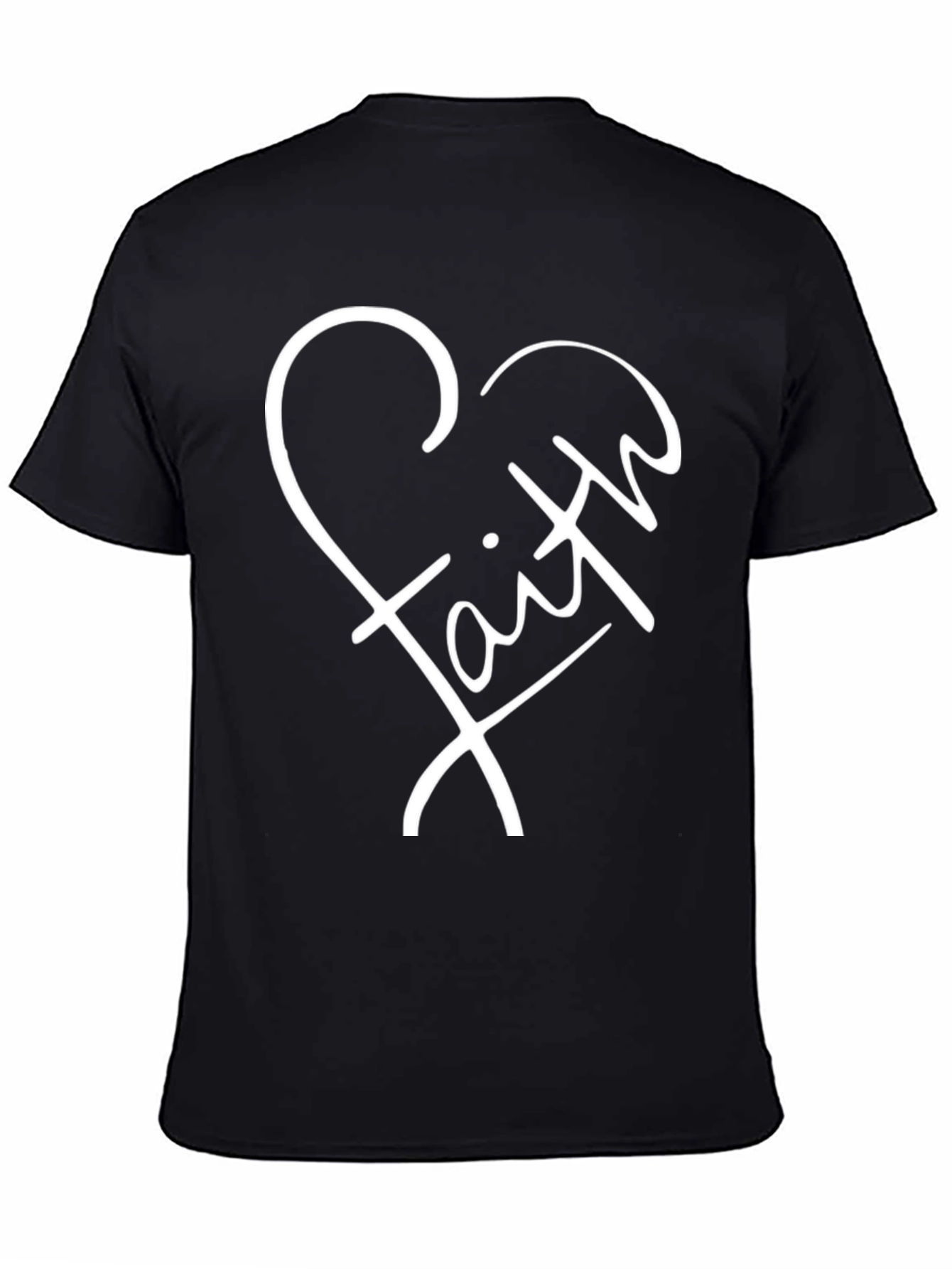Faith Heart Graphic Tee - Black T-Shirt