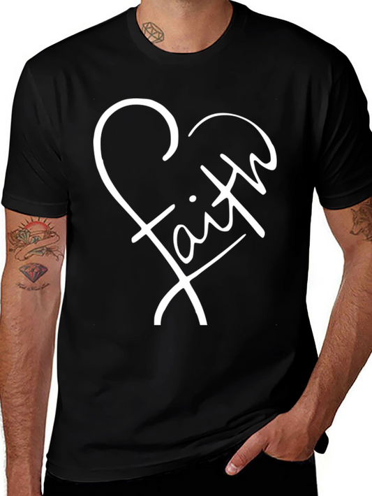 Faith Heart Graphic Tee - Black T-Shirt