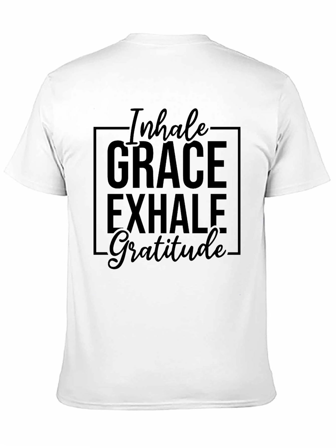 Inhale Grace Exhale Gratitude Black T-Shirt