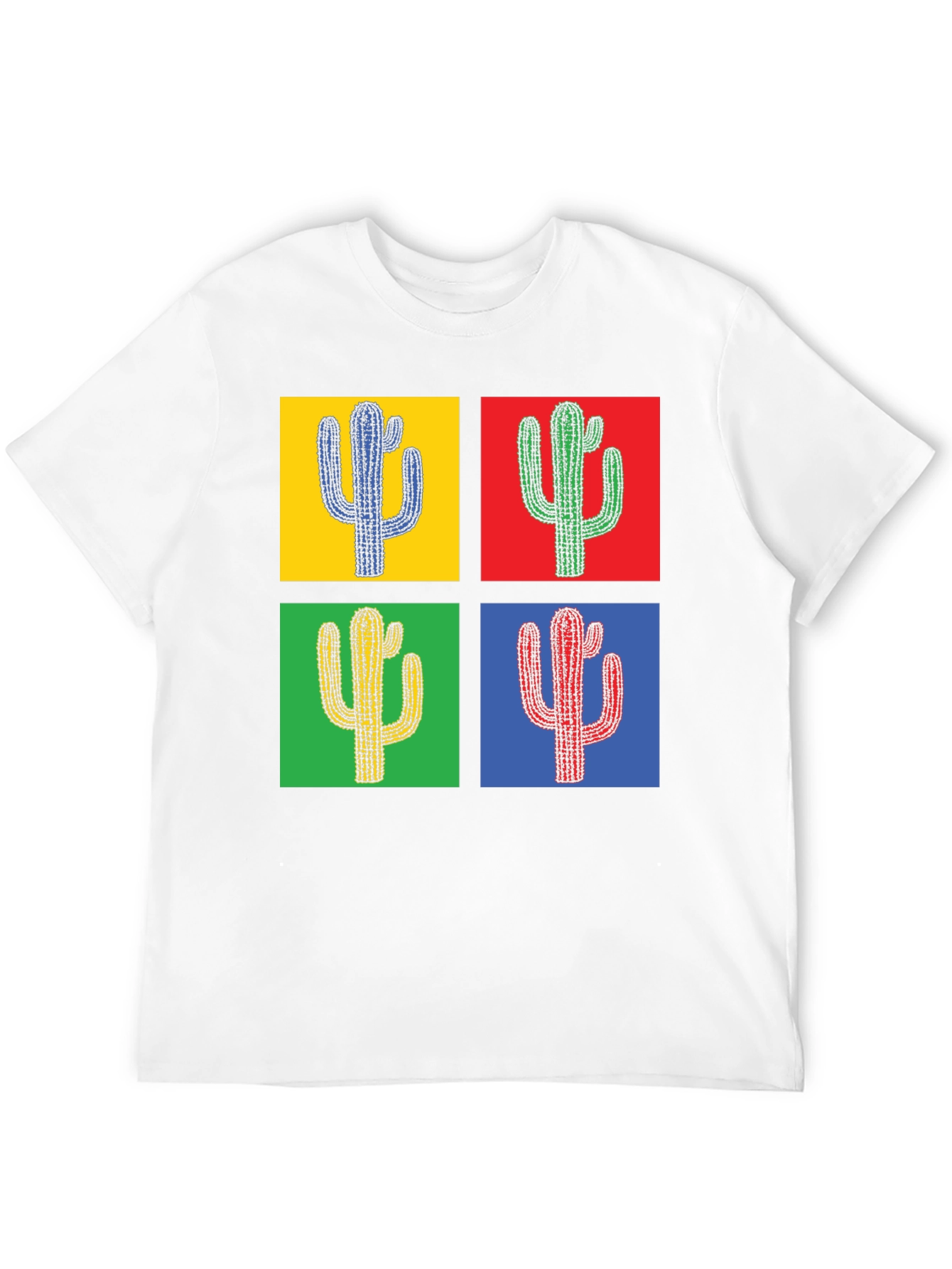 Pop Art Cactus Tee - Stylish Graphic T-Shirt