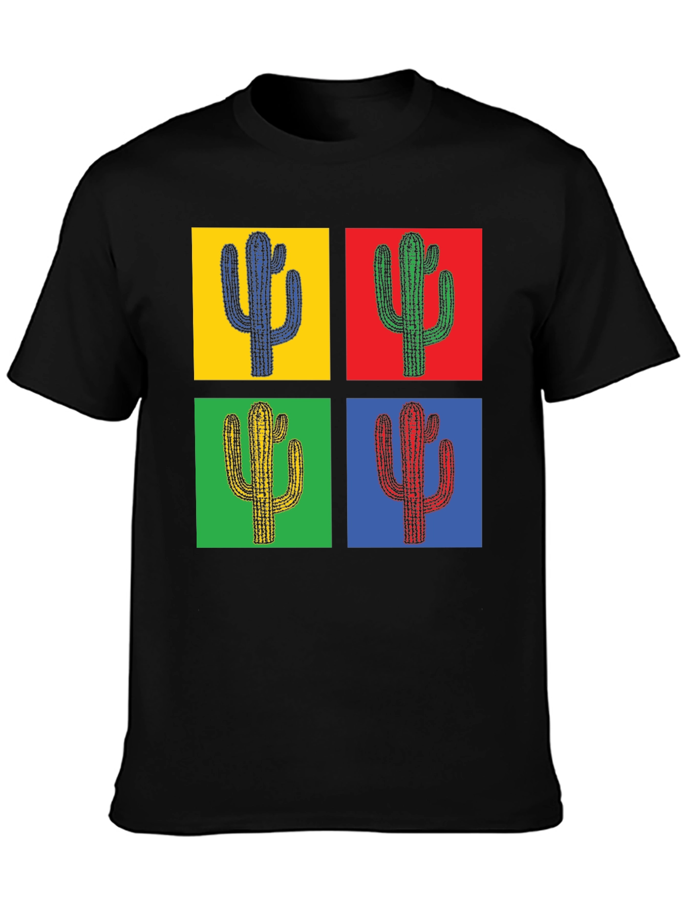 Pop Art Cactus Tee - Stylish Graphic T-Shirt