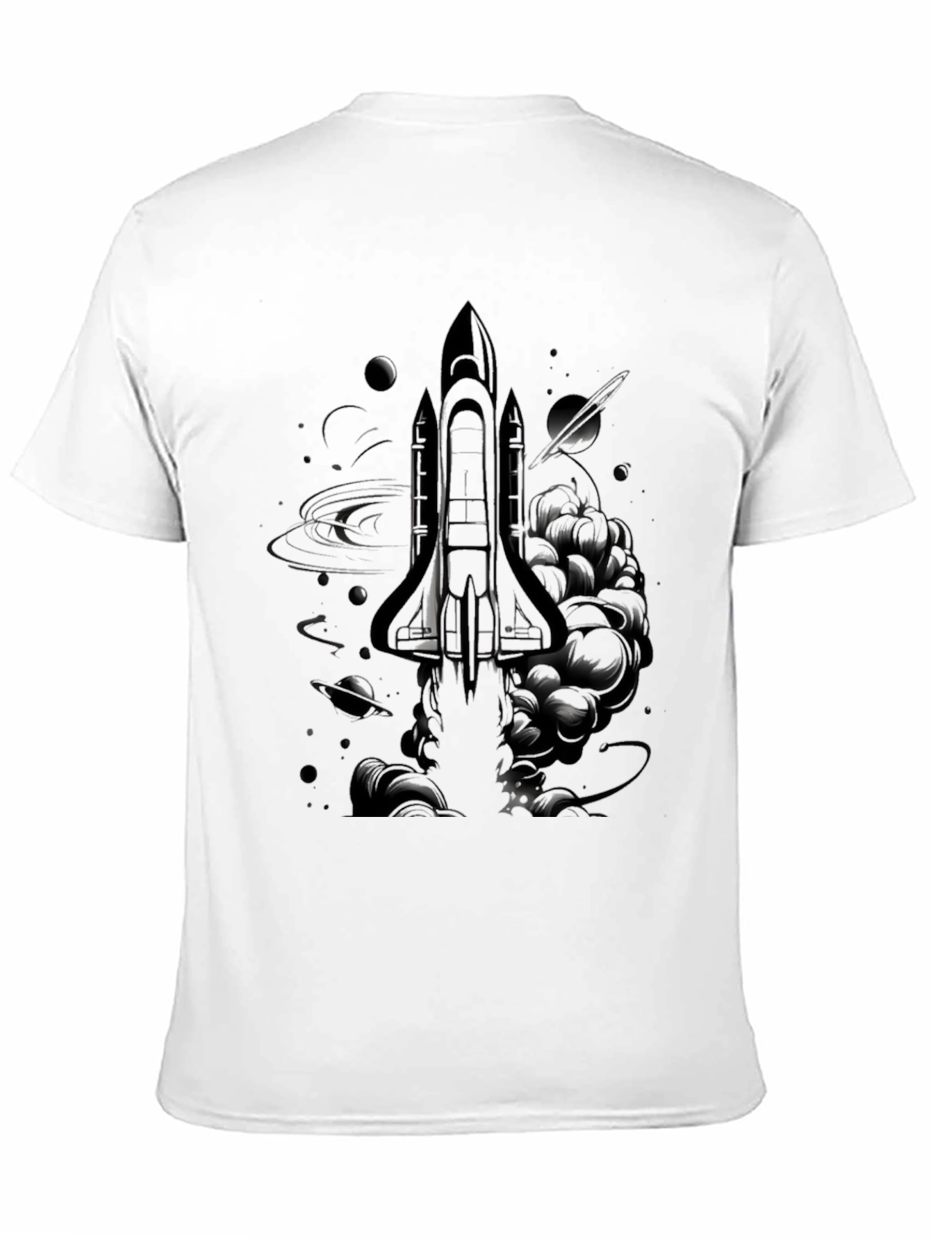Cosmic Shuttle Graphic Tee - Black