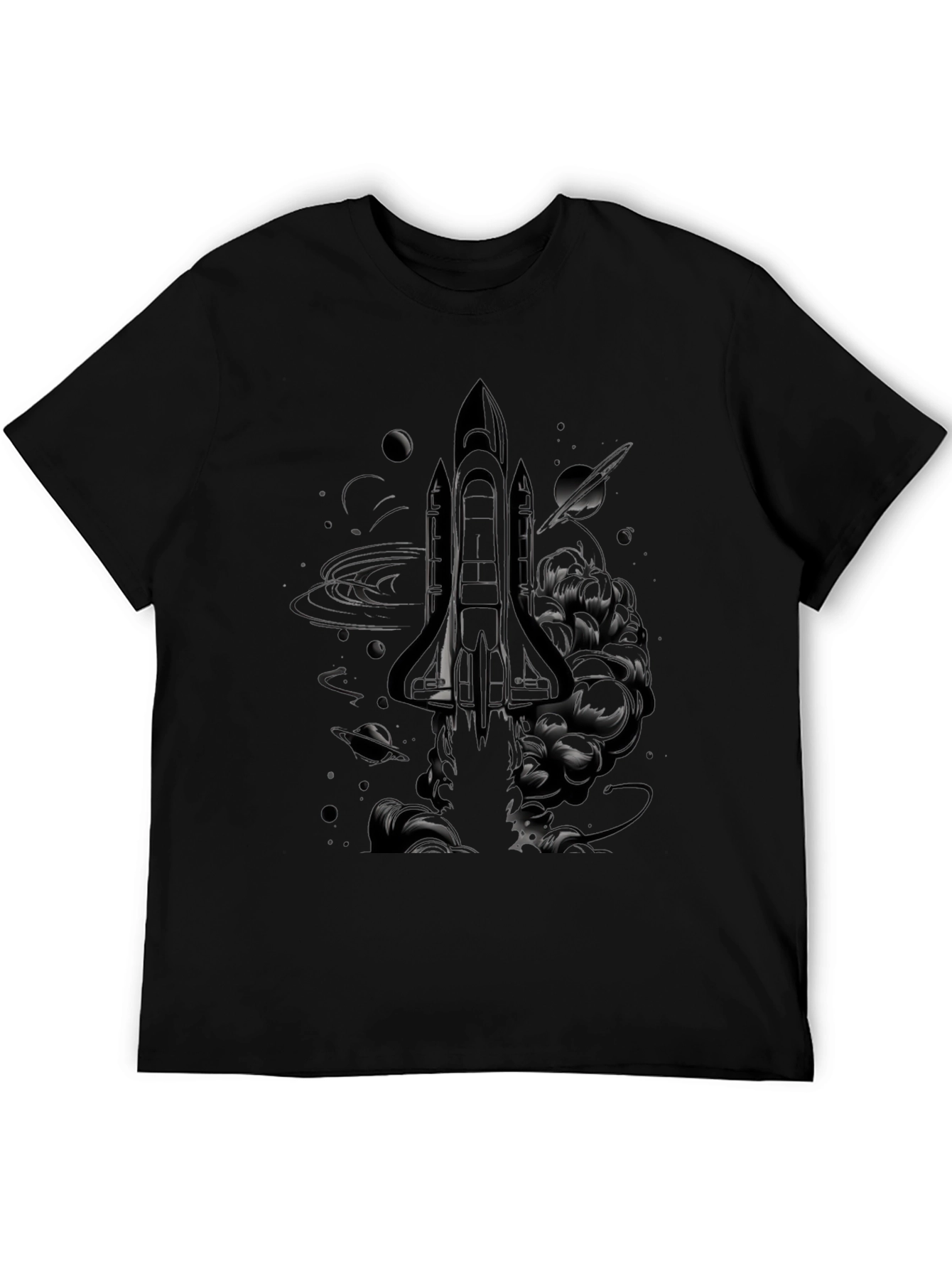 Cosmic Shuttle Graphic Tee - Black