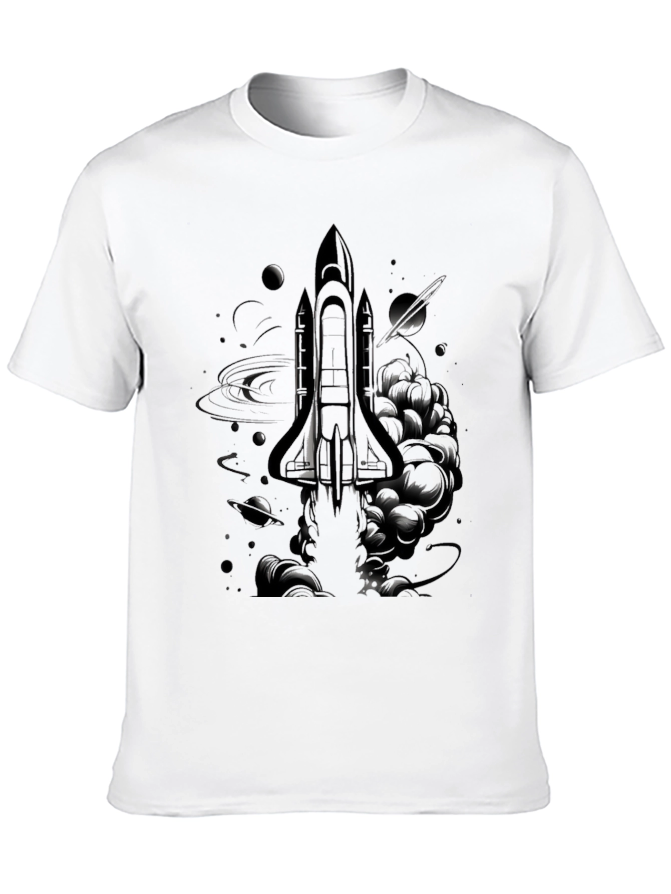 Cosmic Shuttle Graphic Tee - Black