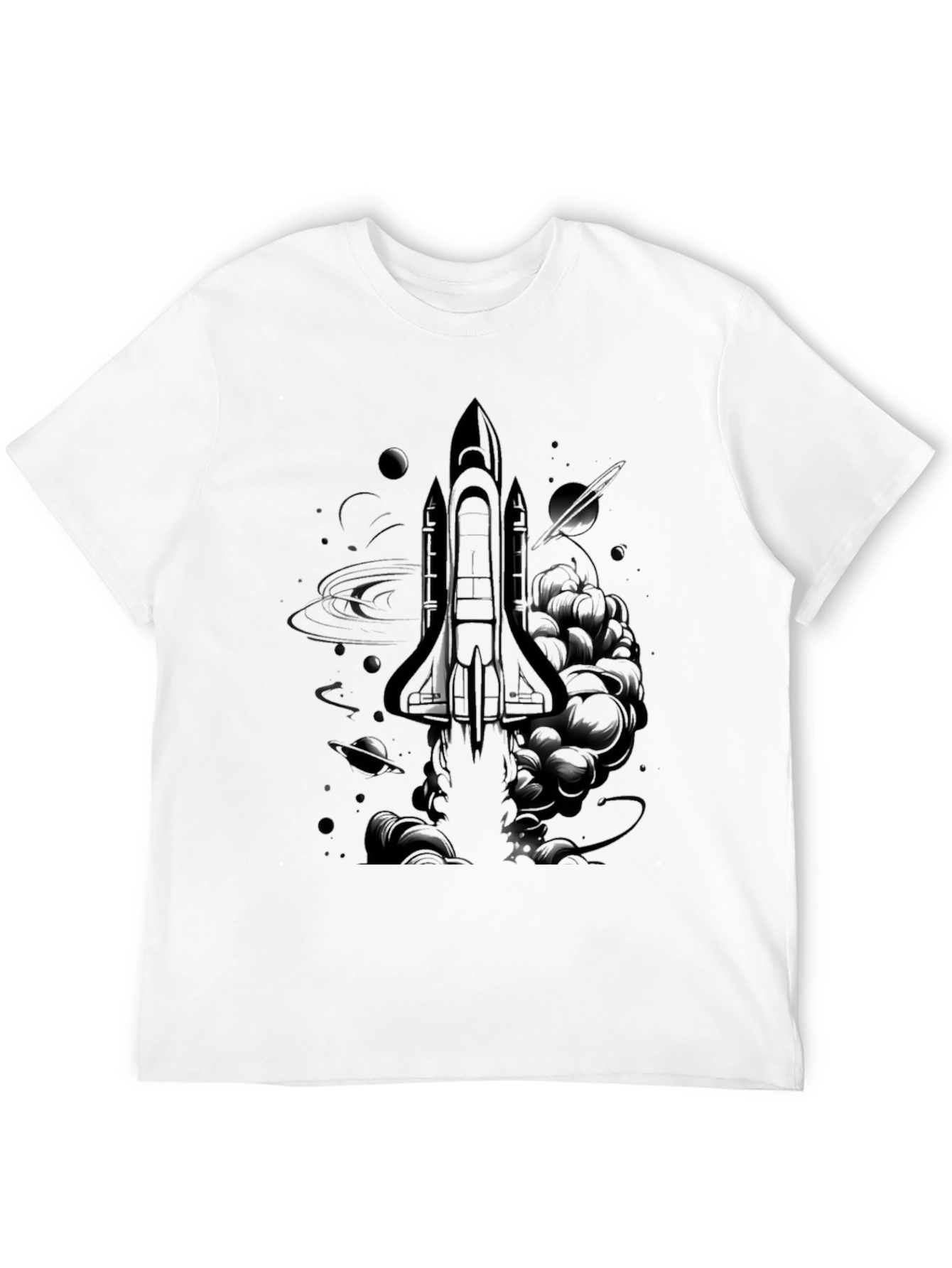 Cosmic Shuttle Graphic Tee - Black