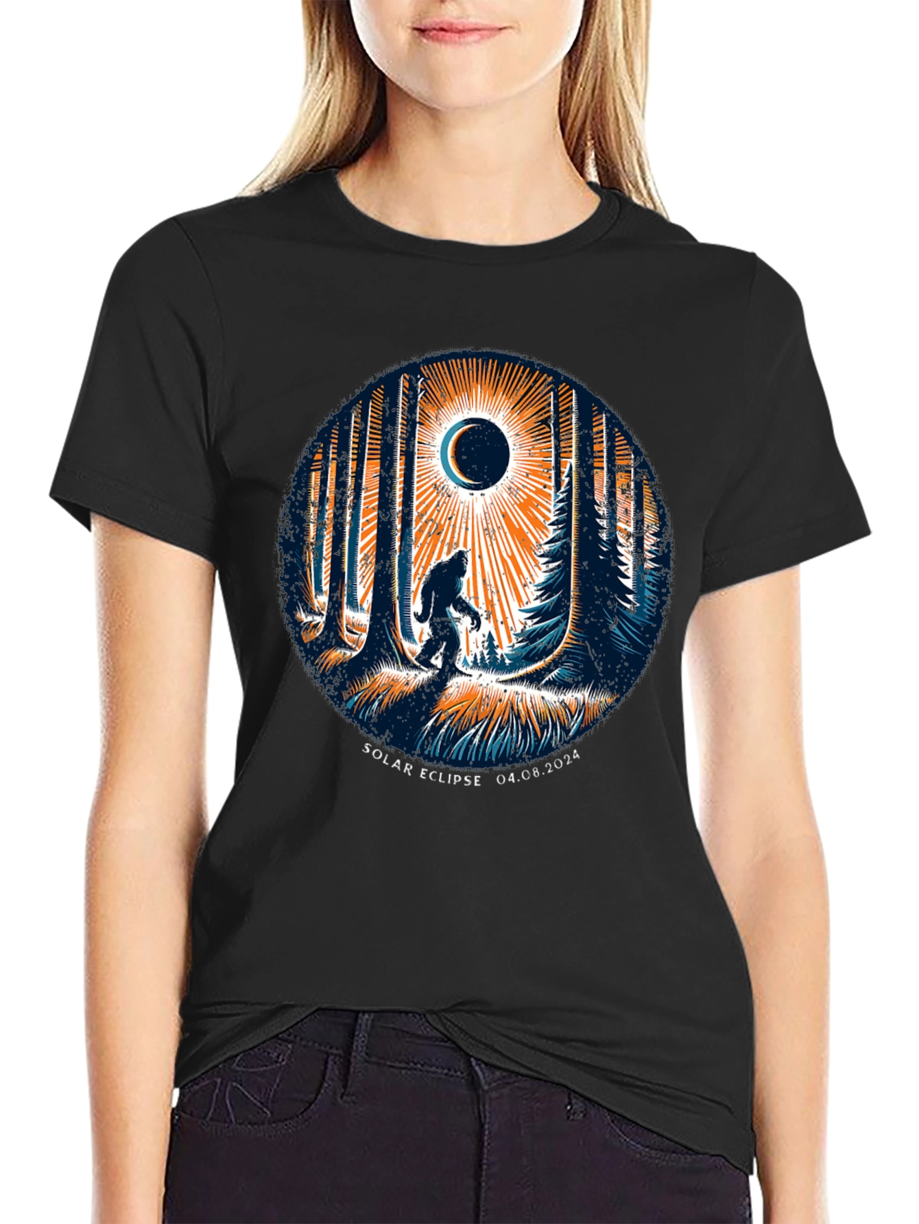 Solar Eclipse Bigfoot T-Shirt - April 8 2024