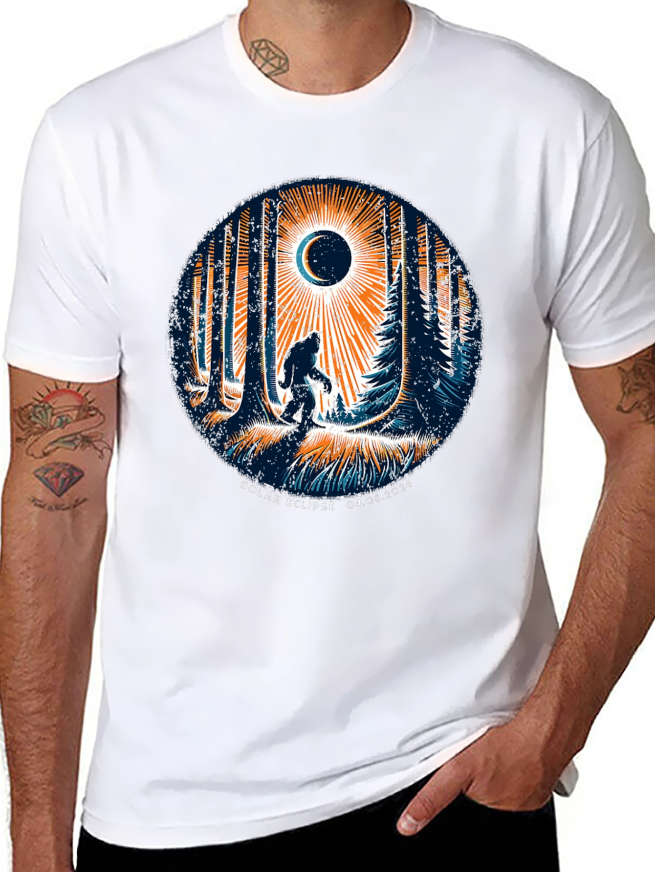 Solar Eclipse Bigfoot T-Shirt - April 8 2024
