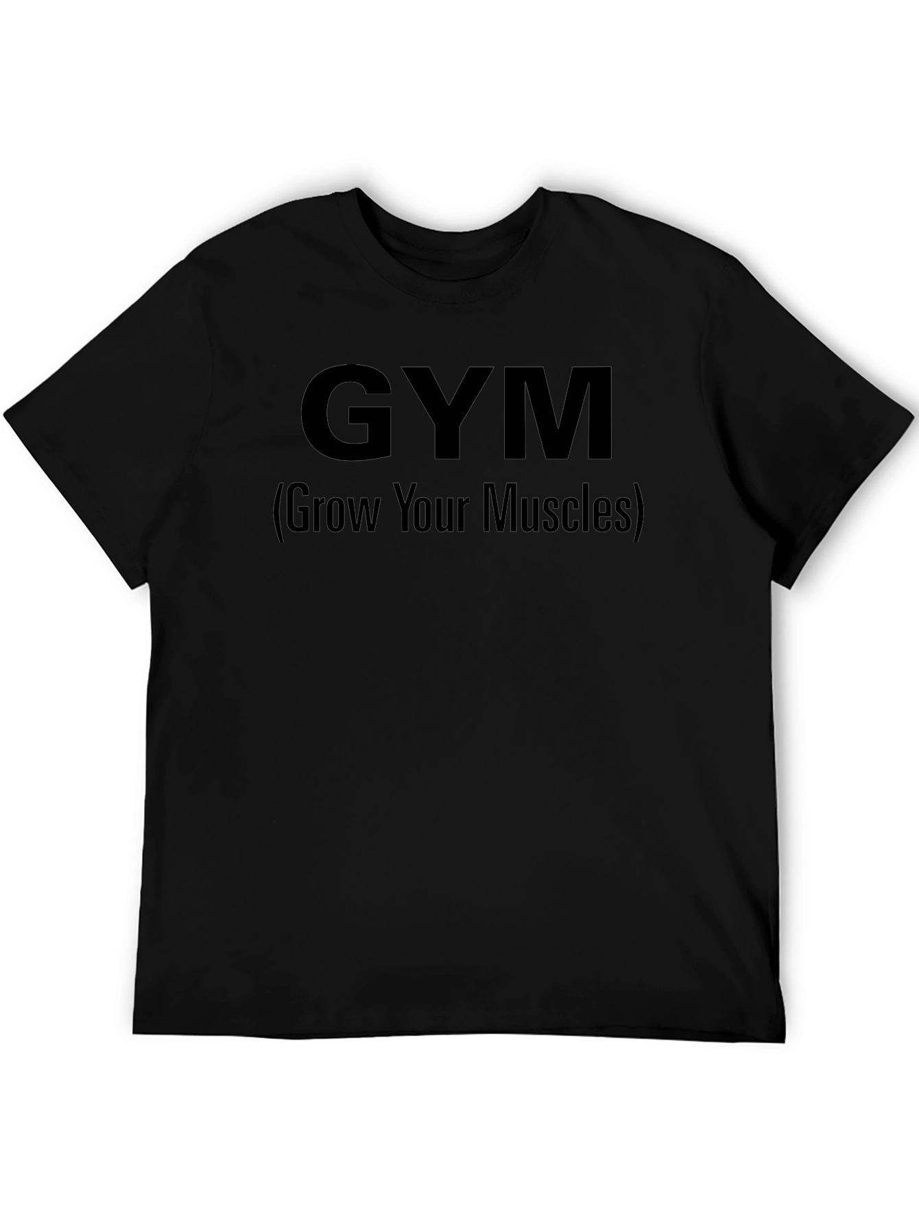 GYM (Grow Your Muscles) Black T-Shirt