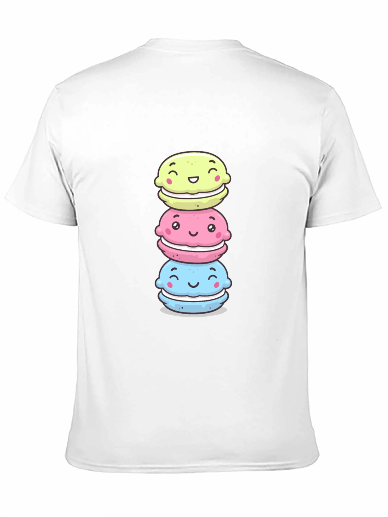 Cute Macaron Stack T-Shirt - Black
