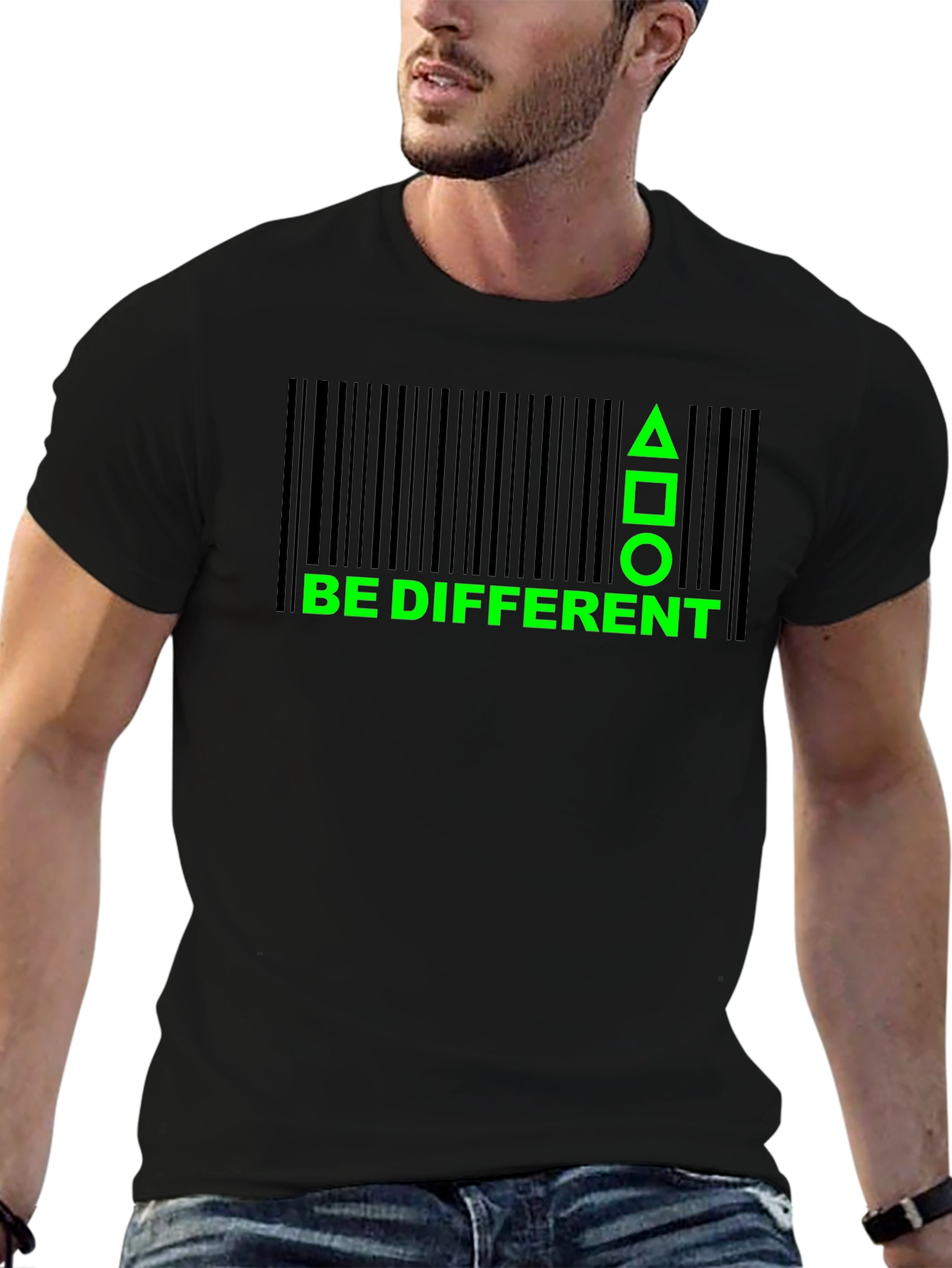 Be Different Graphic T-Shirt - Black Cotton Tee