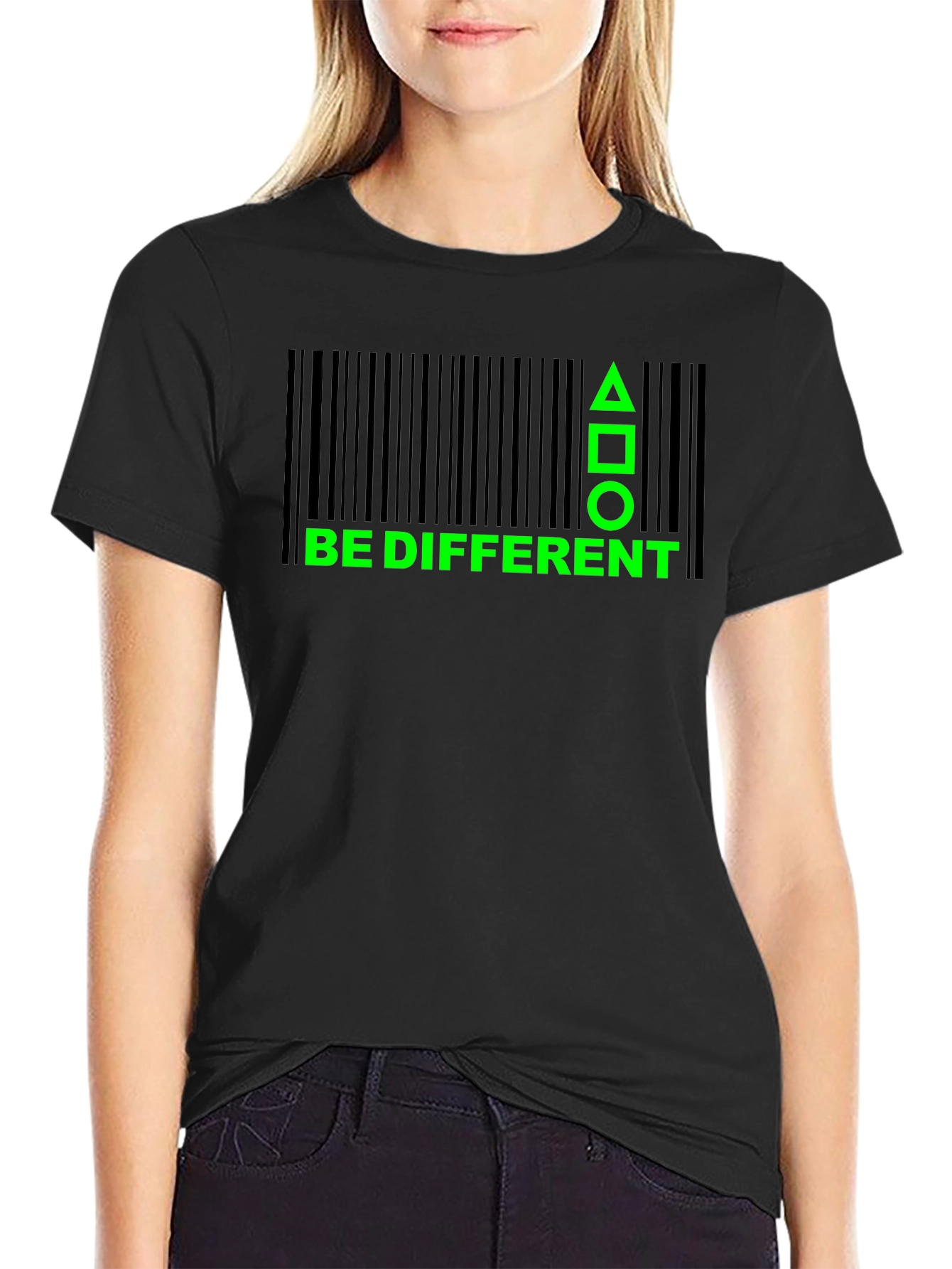 Be Different Graphic T-Shirt - Black Cotton Tee
