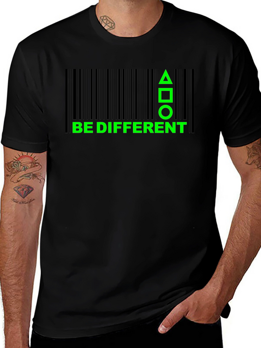 Be Different Graphic T-Shirt - Black Cotton Tee