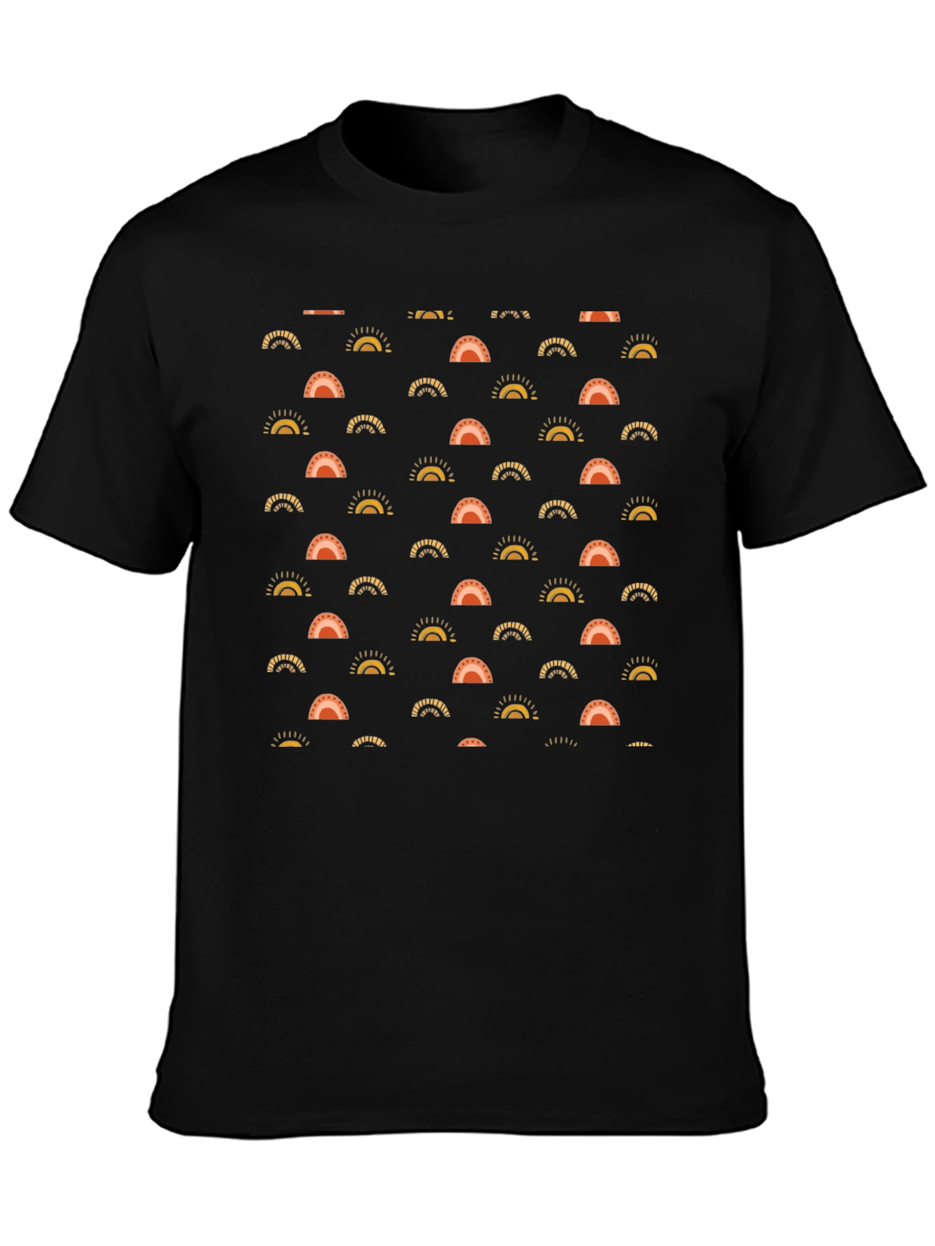 Patterned Black T-Shirt