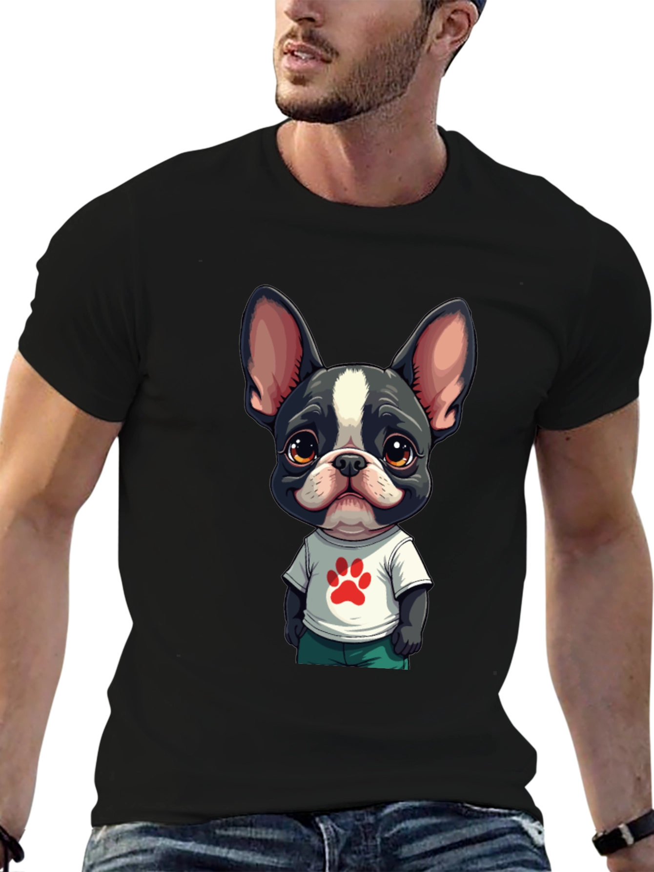 Dog Paw Graphic Tee: Cute & Stylish