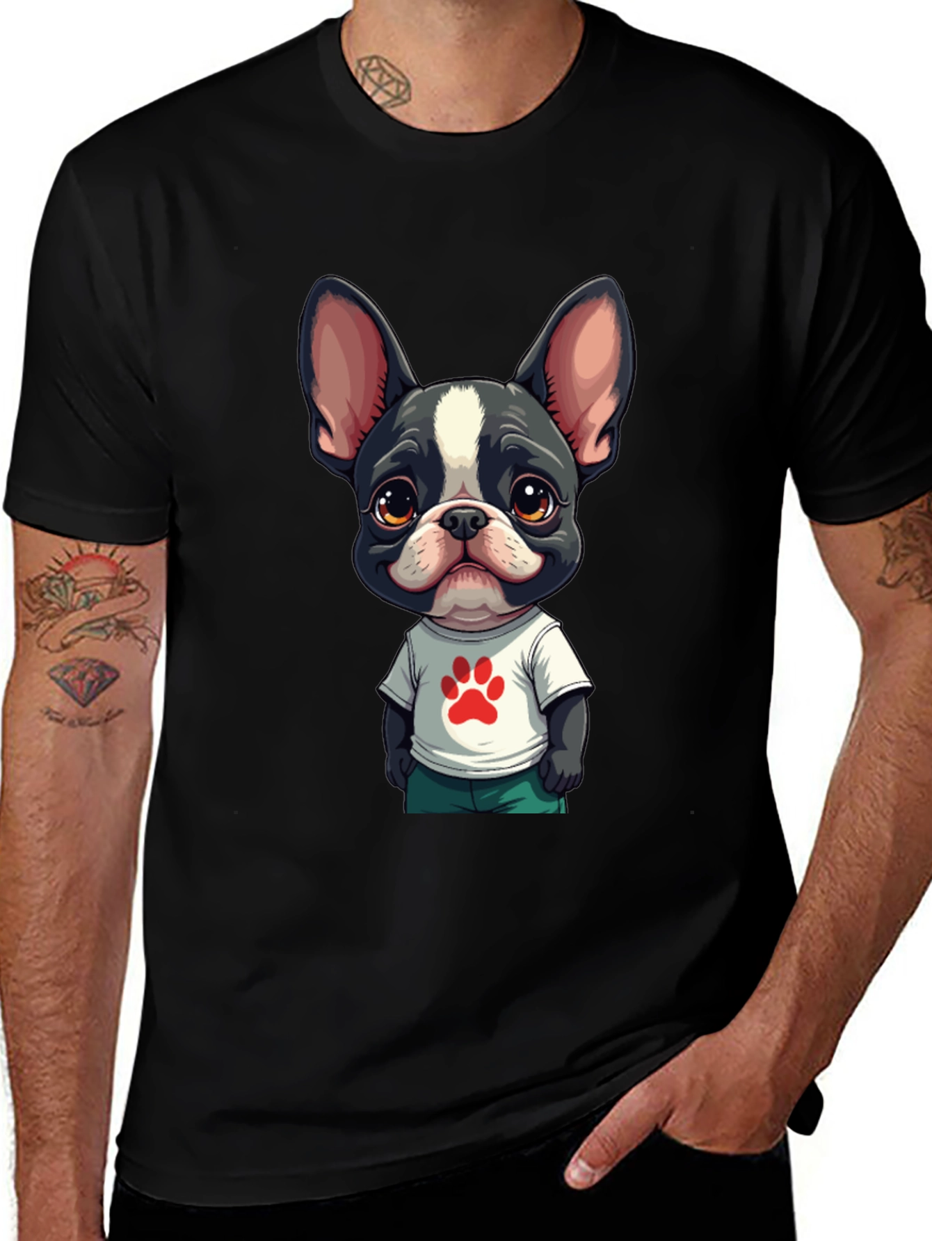Dog Paw Graphic Tee: Cute & Stylish