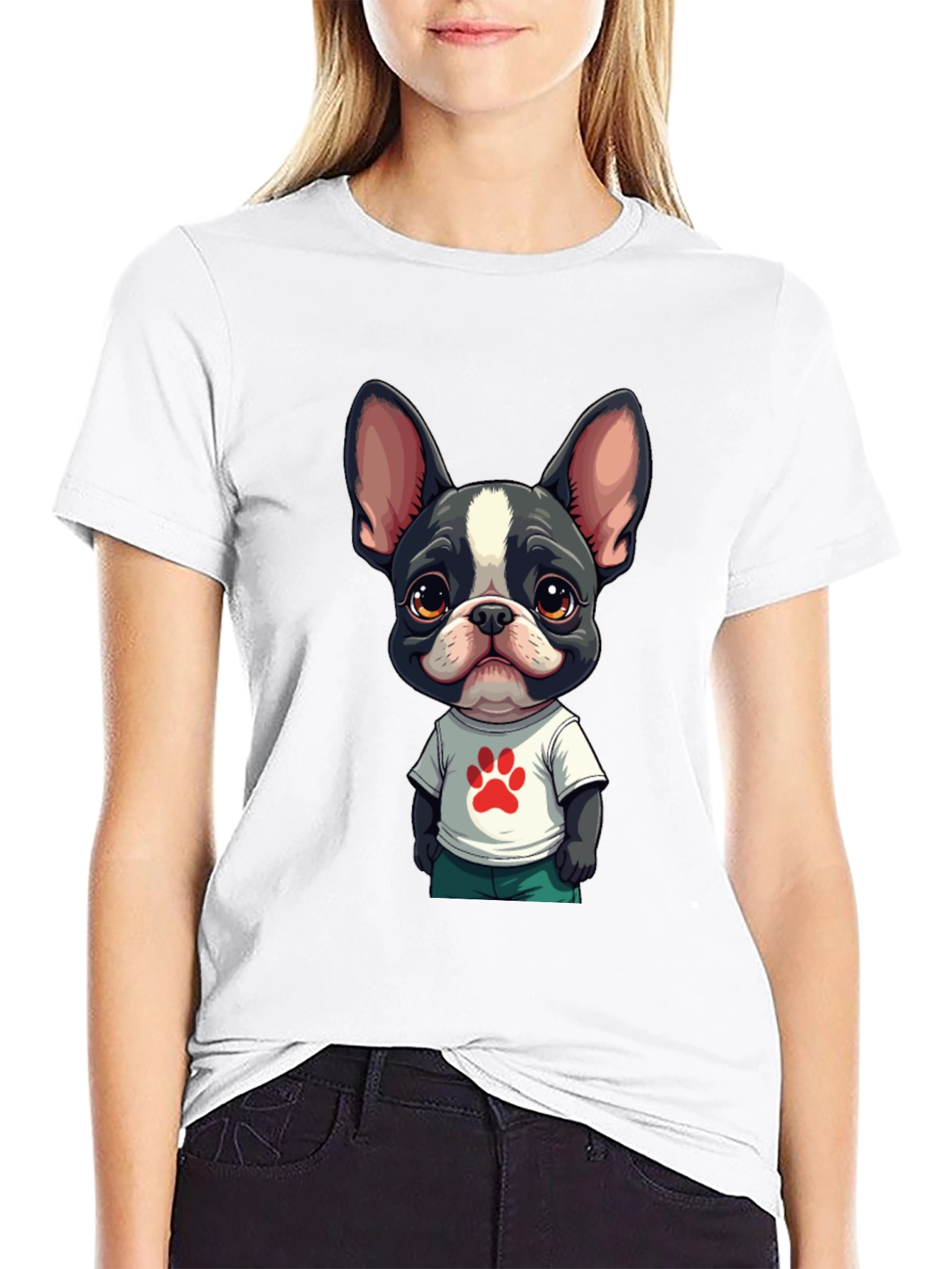 Dog Paw Graphic Tee: Cute & Stylish