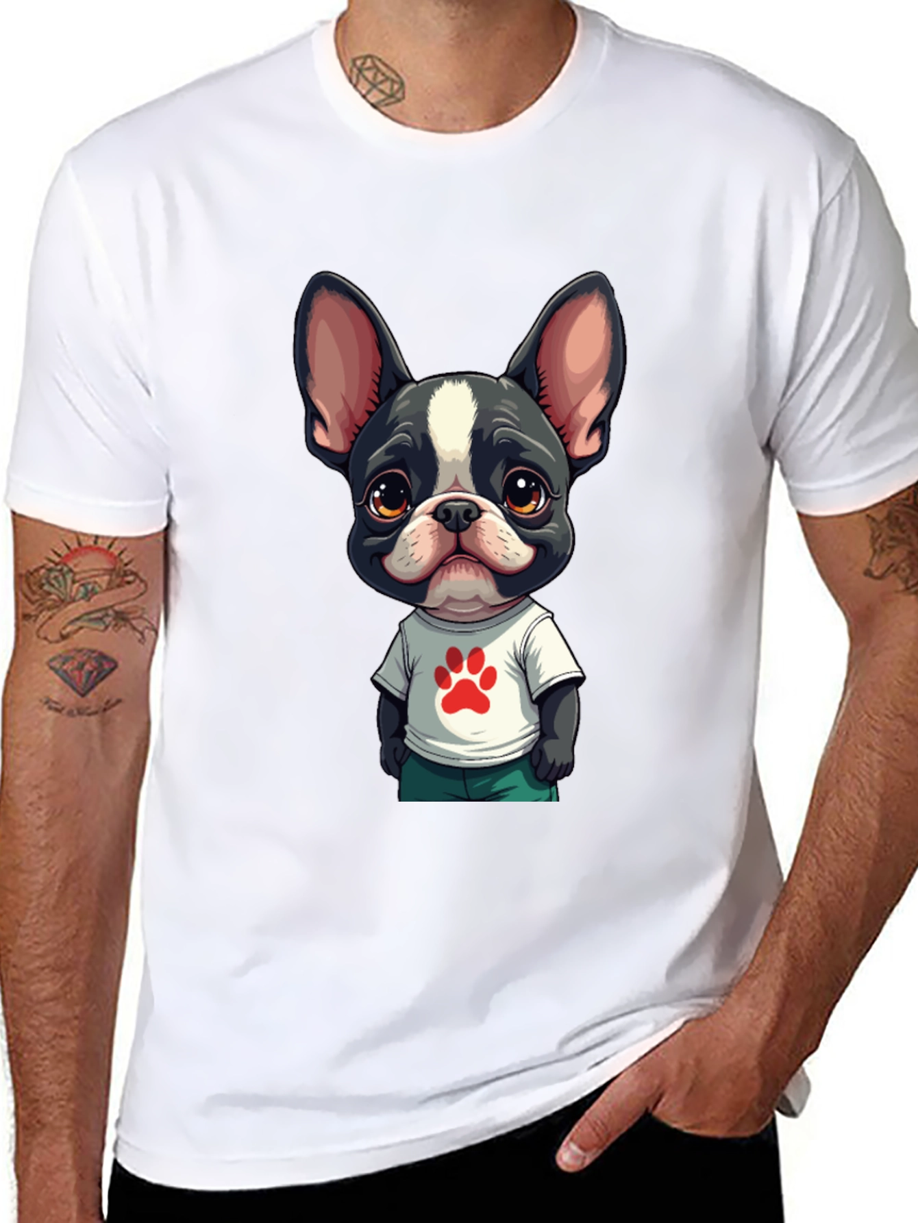 Dog Paw Graphic Tee: Cute & Stylish