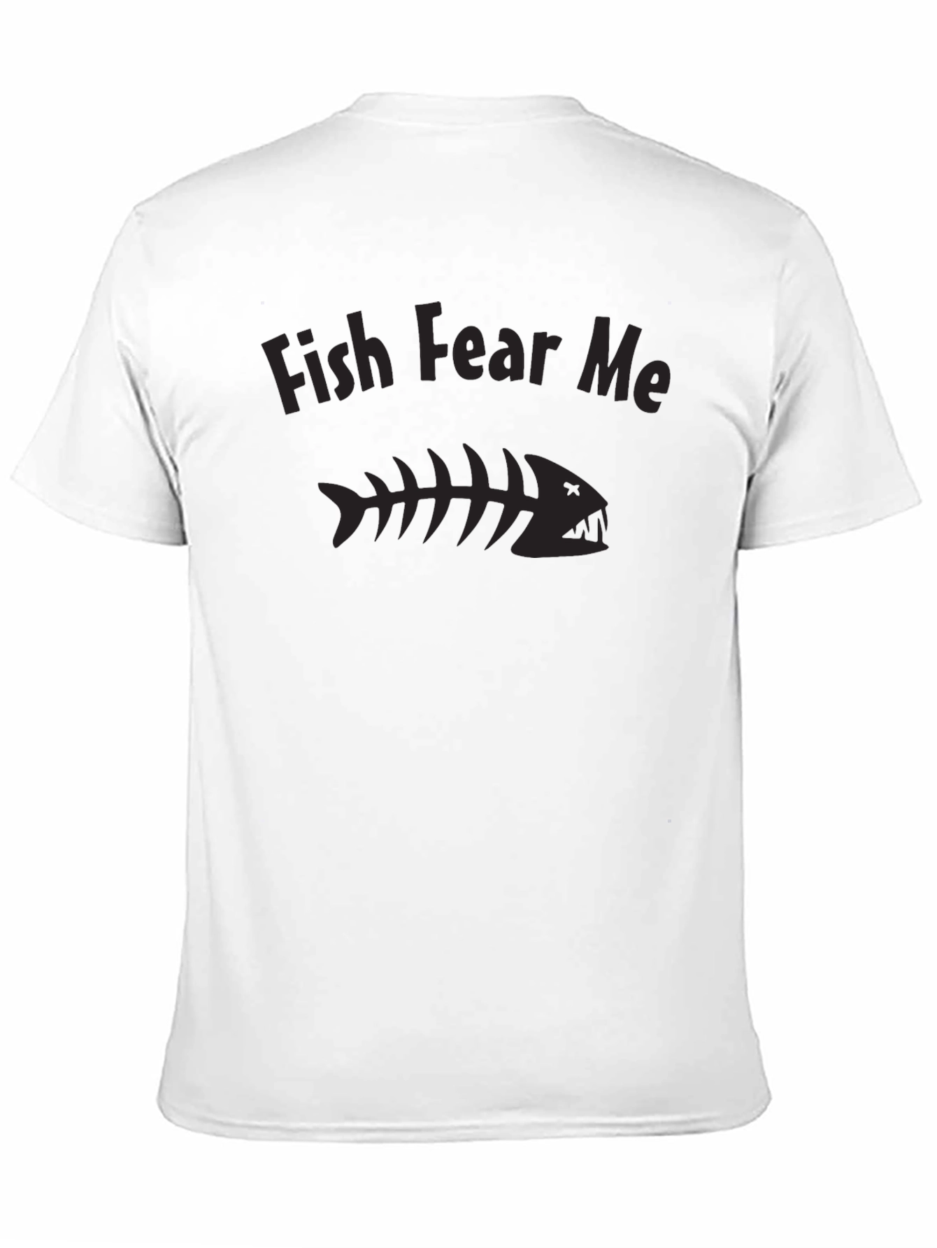 Fish Fear Me Graphic Tee - Black Cotton T-Shirt
