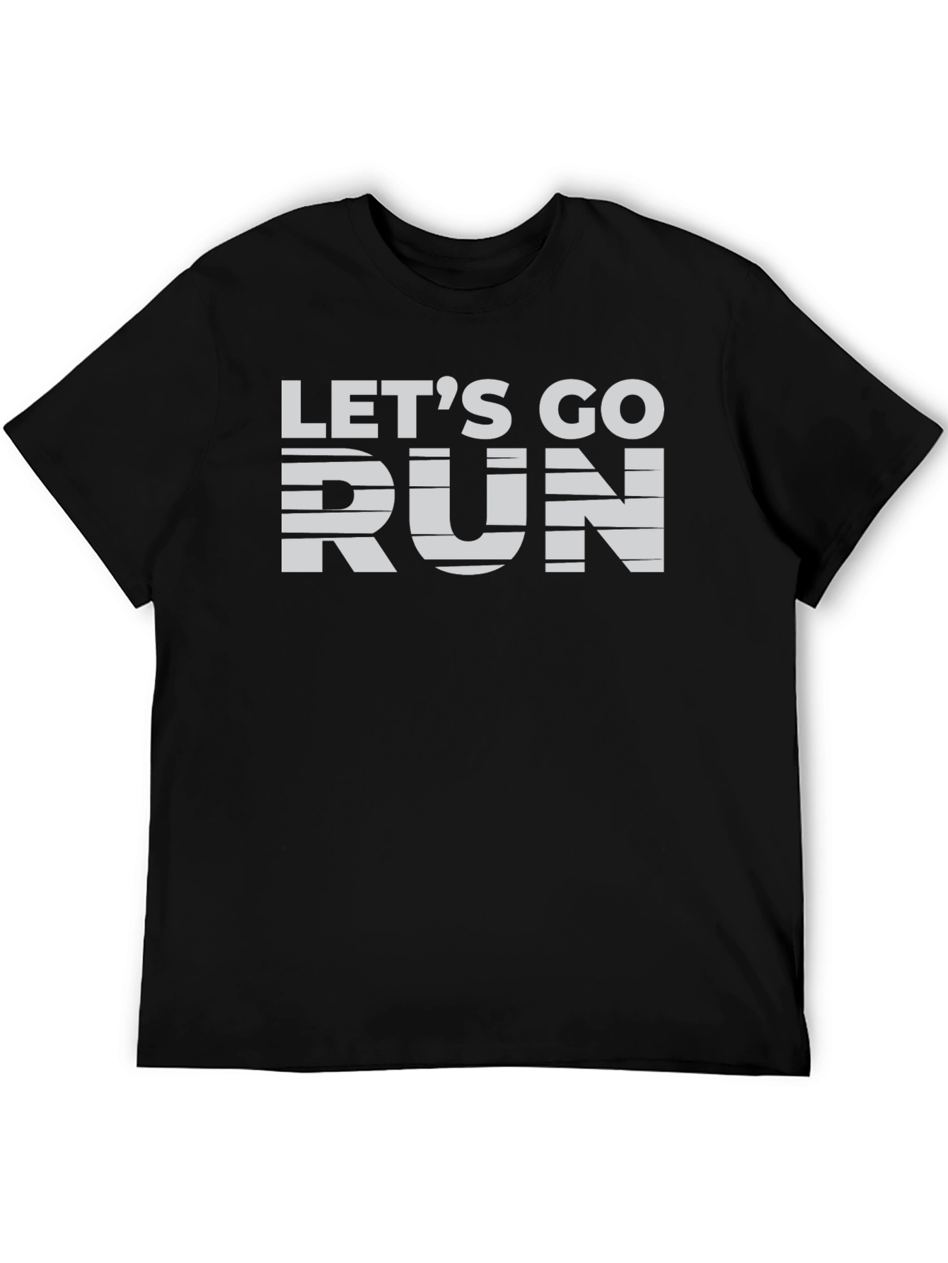 Lets Go Run Black T-Shirt