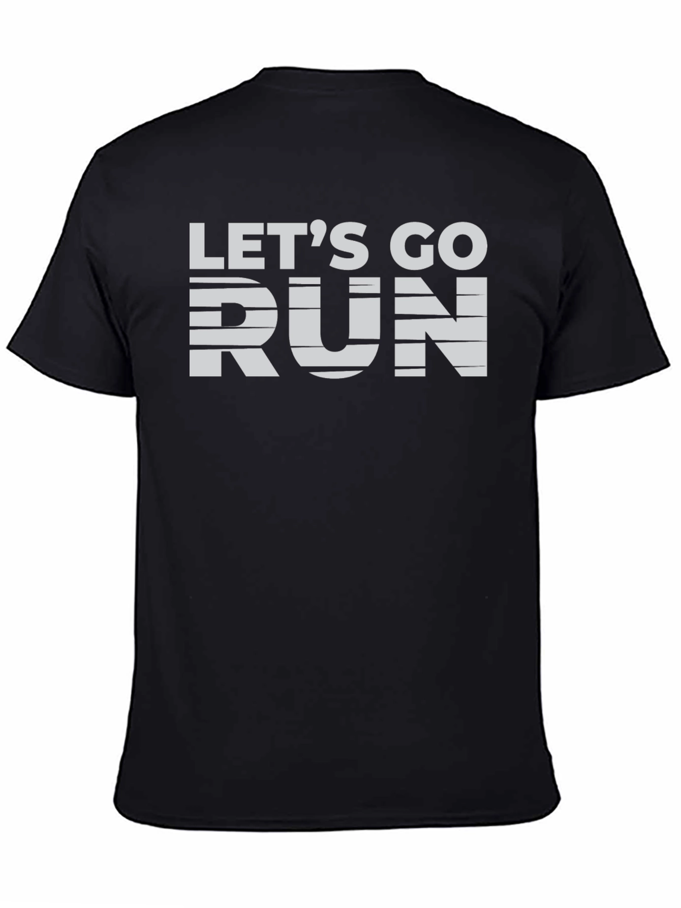 Lets Go Run Black T-Shirt