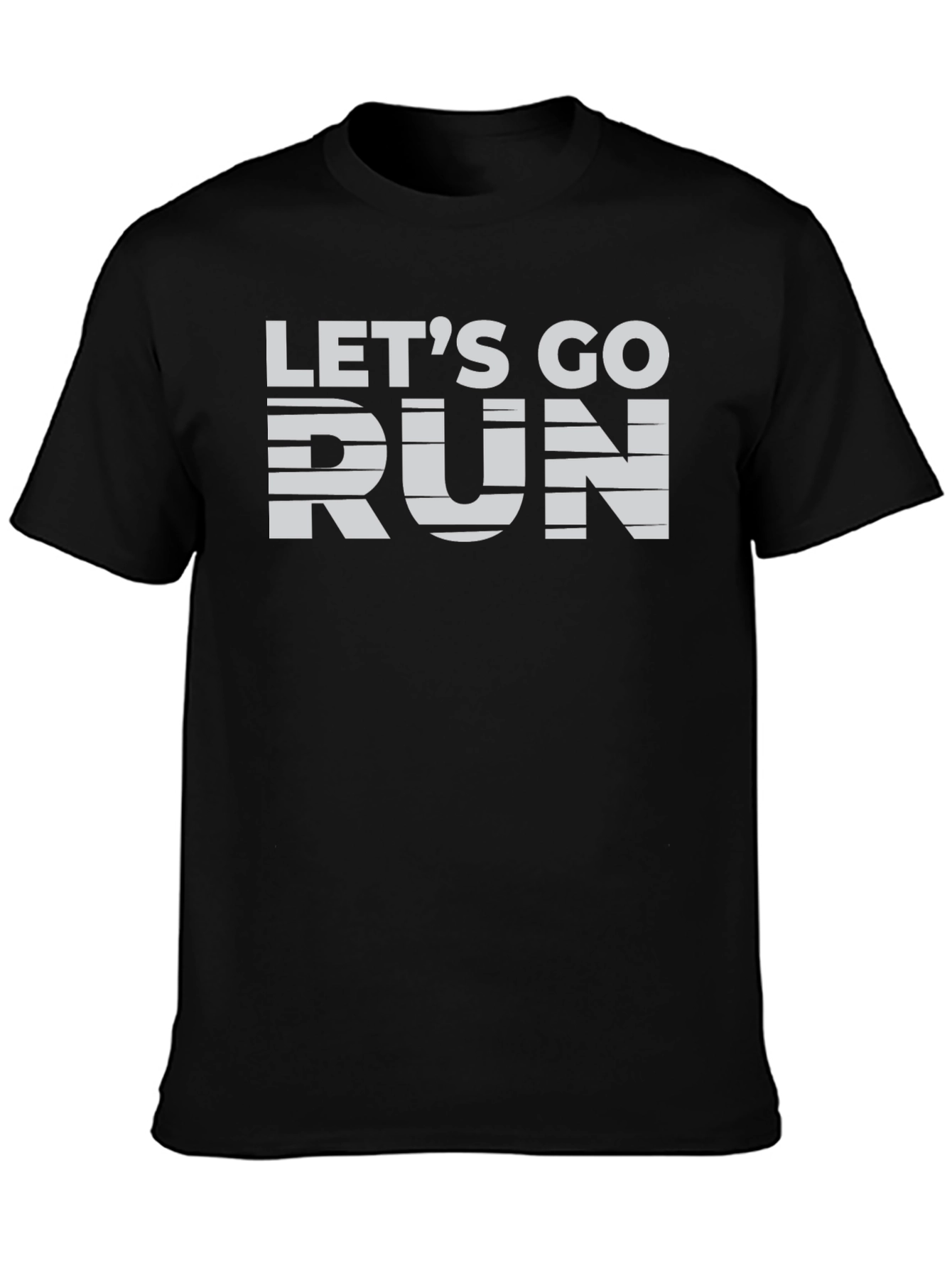 Lets Go Run Black T-Shirt